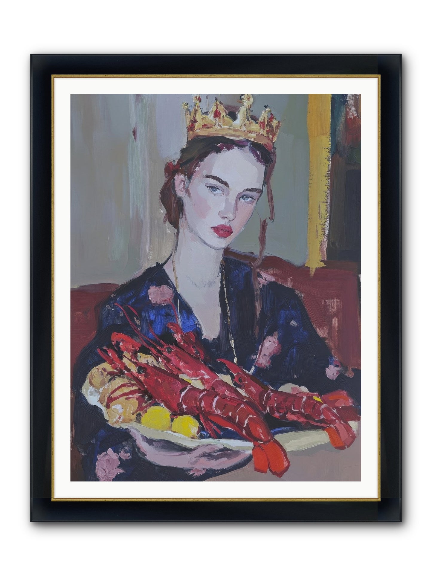 The Sovereign Supper Framed Print - Wide Black w/Gold 36x48