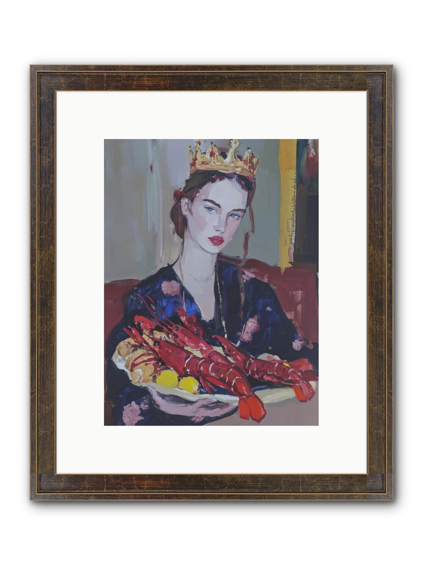 The Sovereign Supper Framed Print - Slimwoods Black/Gold 9x12