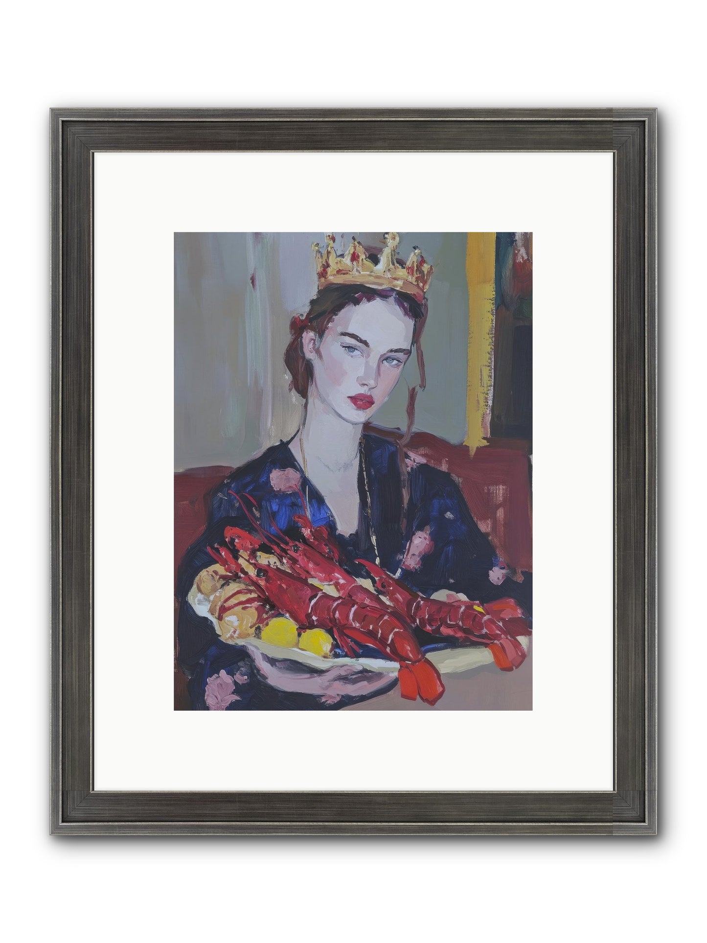 The Sovereign Supper Framed Print - Slimwoods Black/Silver 9x12
