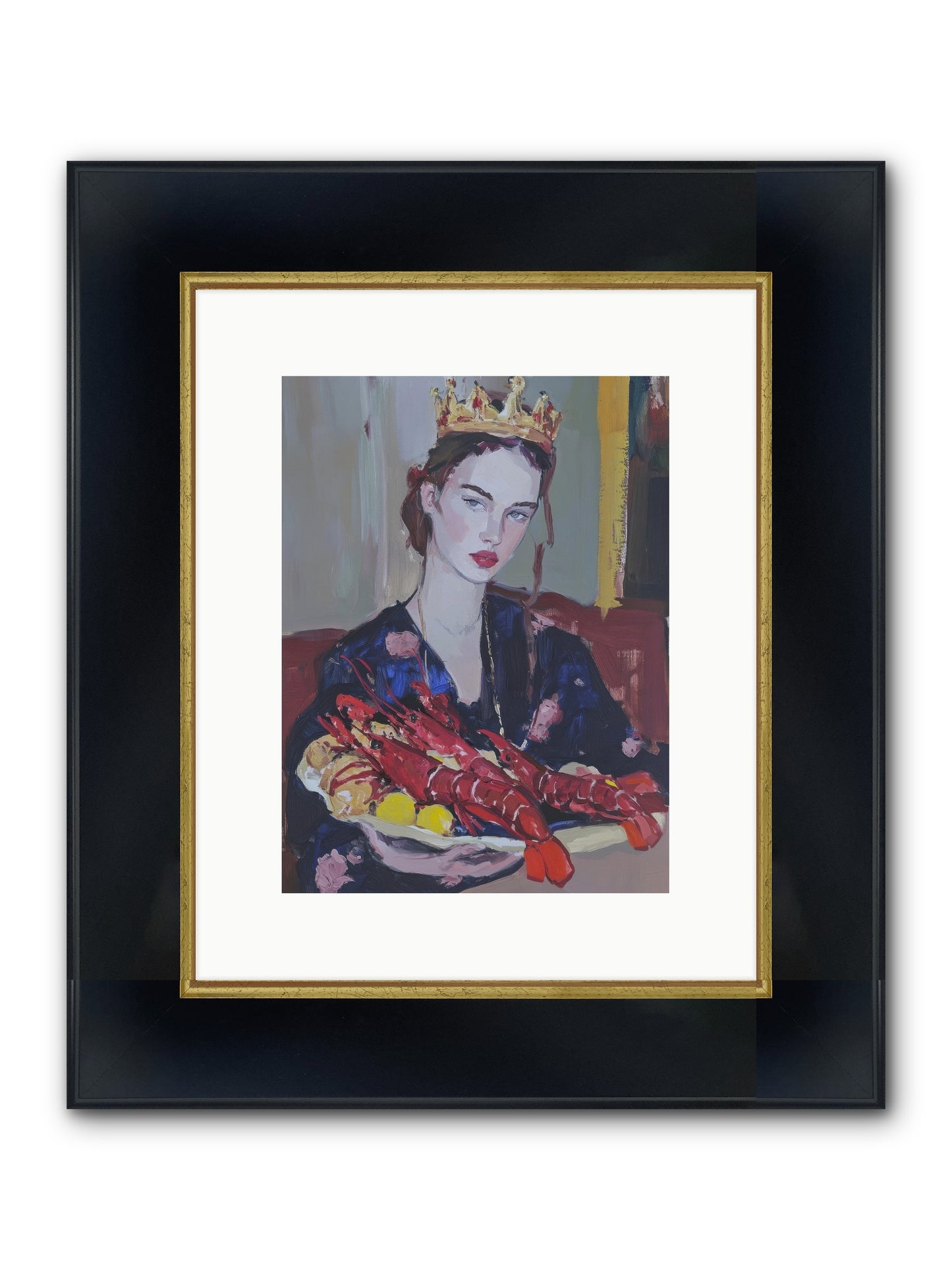 The Sovereign Supper Framed Print - Wide Black w/Gold 9x12