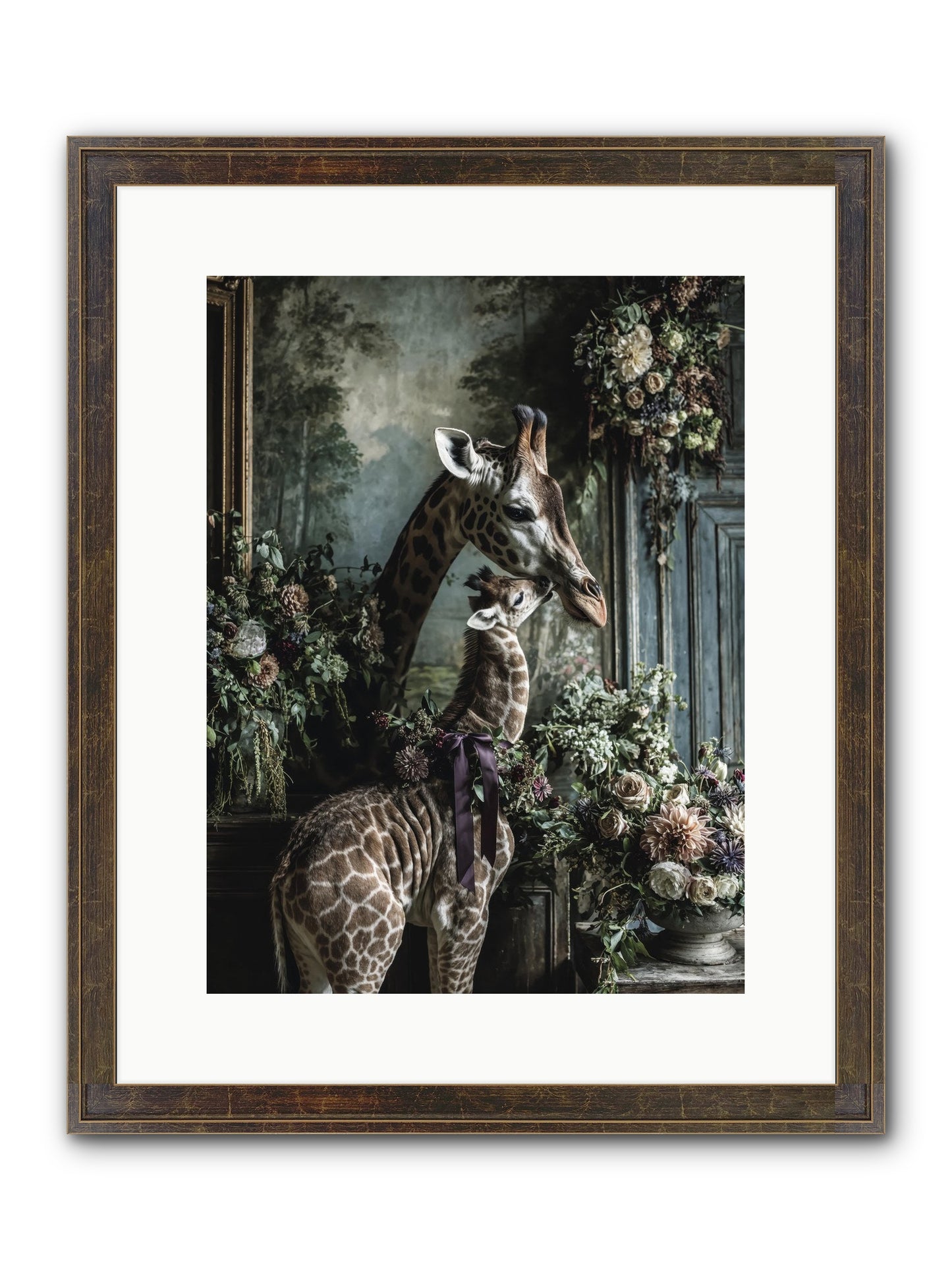 The Space Between Hearts Framed Print - Slimwoods Black/Gold 12x16