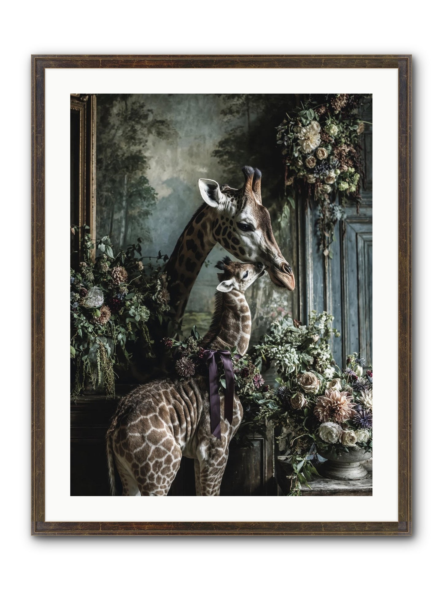 The Space Between Hearts Framed Print - Slimwoods Black/Gold 24x32