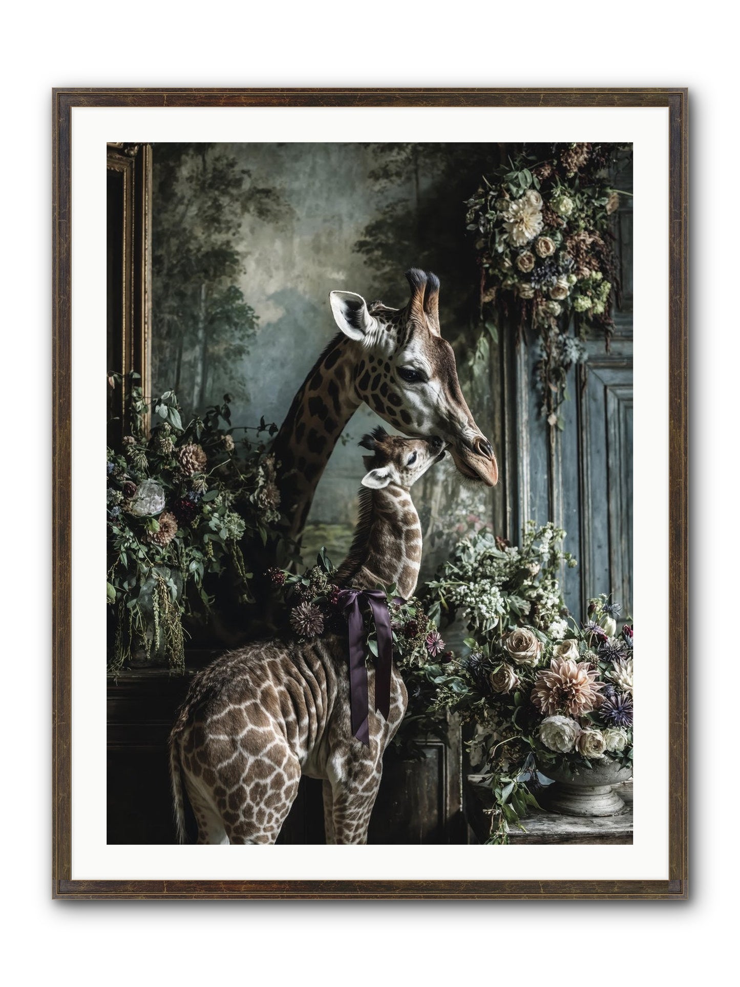 The Space Between Hearts Framed Print - Slimwoods Black/Gold 30x40