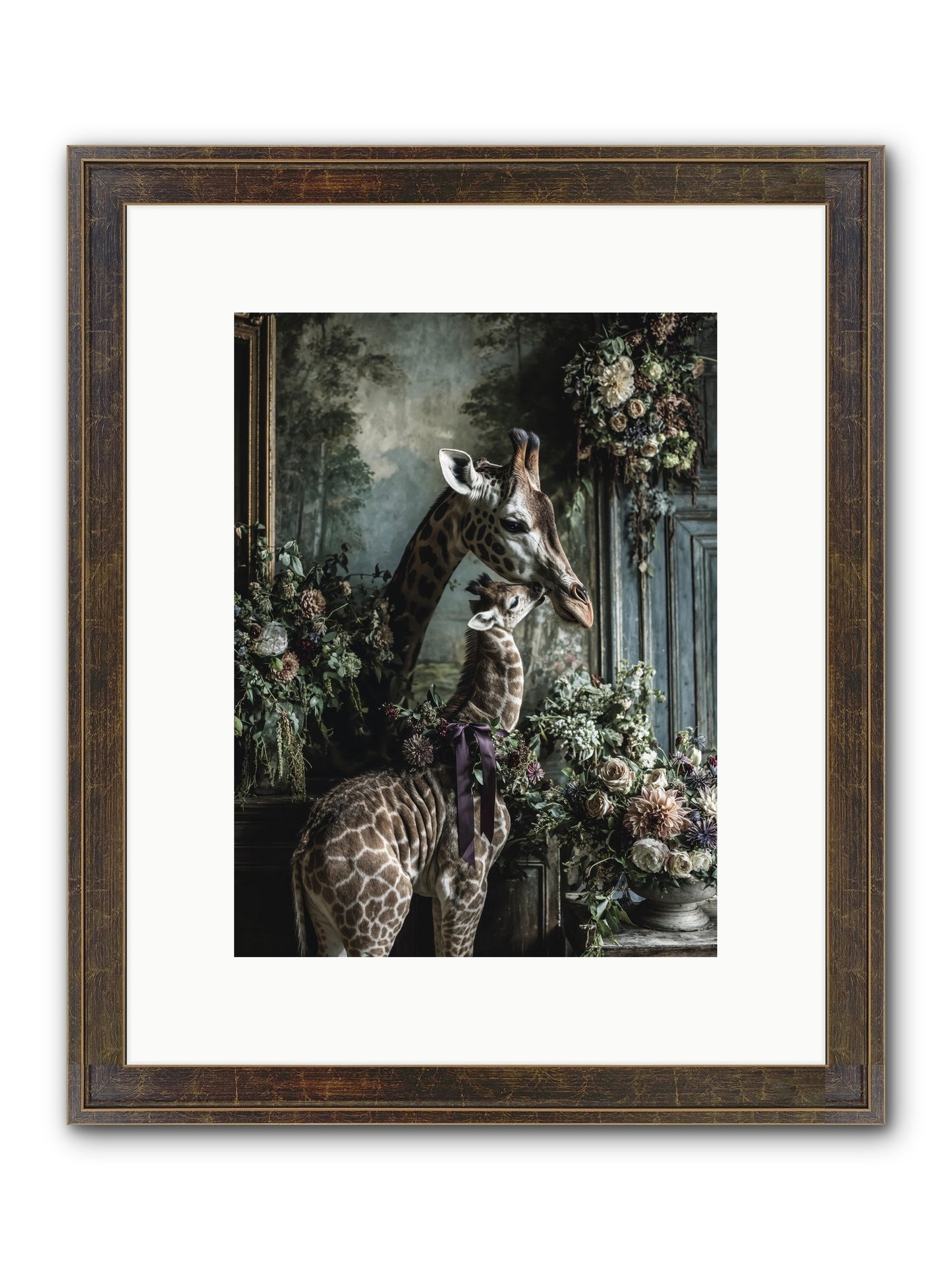 The Space Between Hearts Framed Print - Slimwoods Black/Gold 9x12