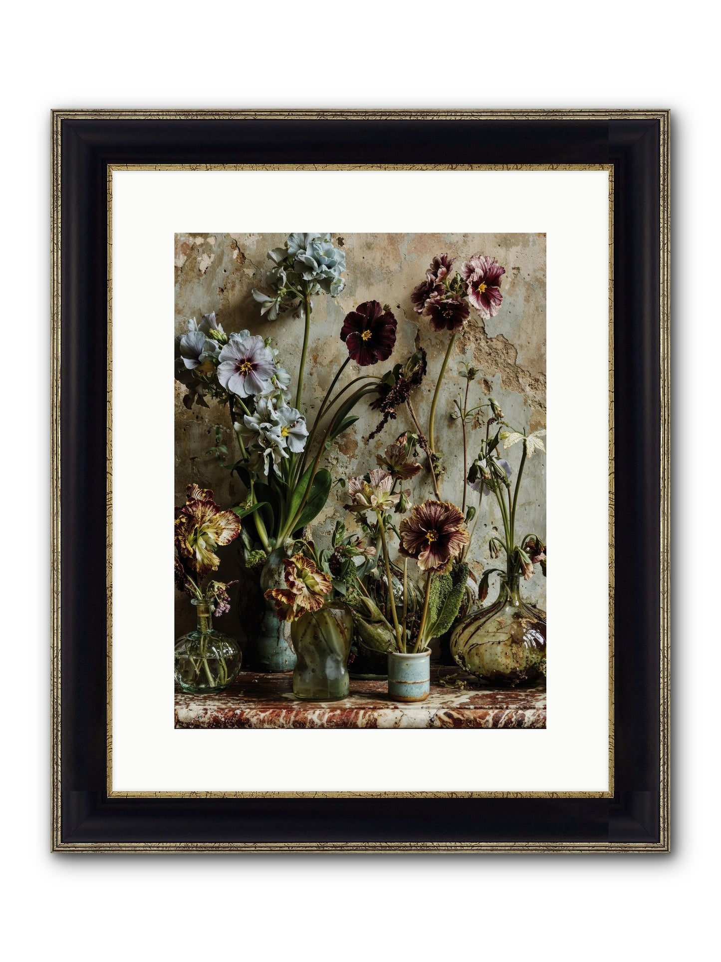 The Space Between Souls Framed Print - Black & Gold 12x16
