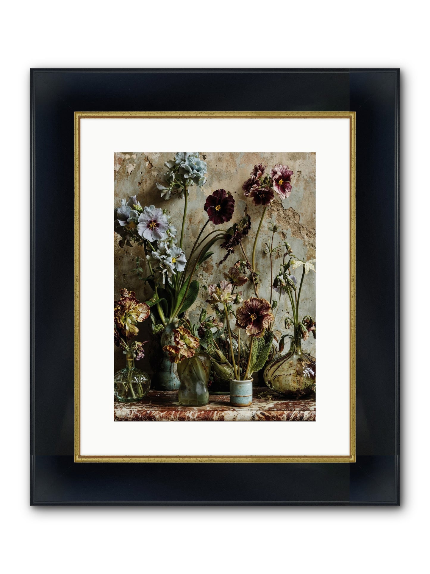 The Space Between Souls Framed Print - Wide Black w/Gold 12x16