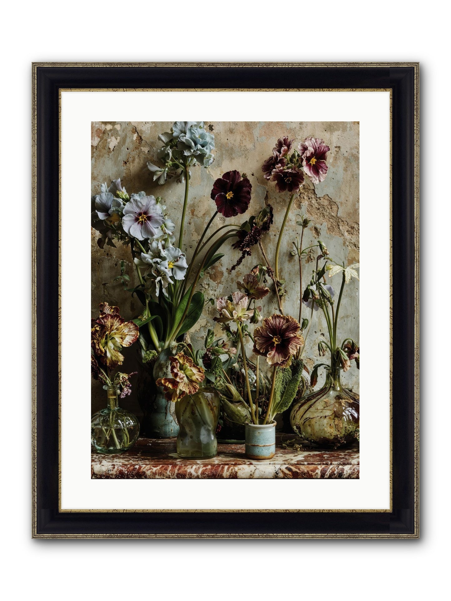 The Space Between Souls Framed Print - Black & Gold 18x24