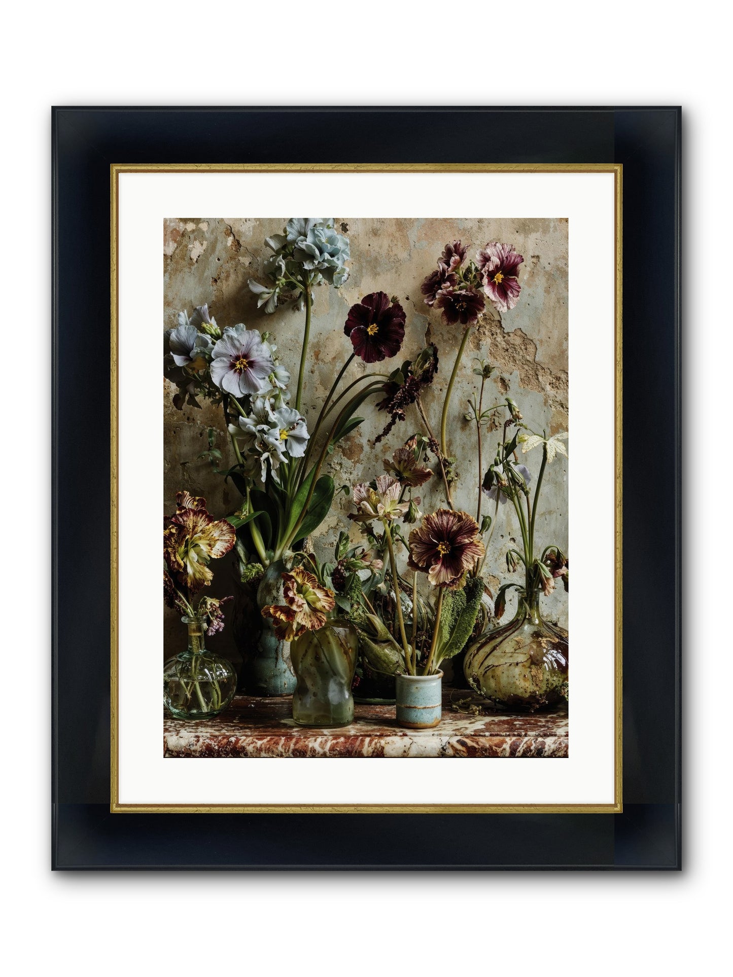 The Space Between Souls Framed Print - Wide Black w/Gold 18x24