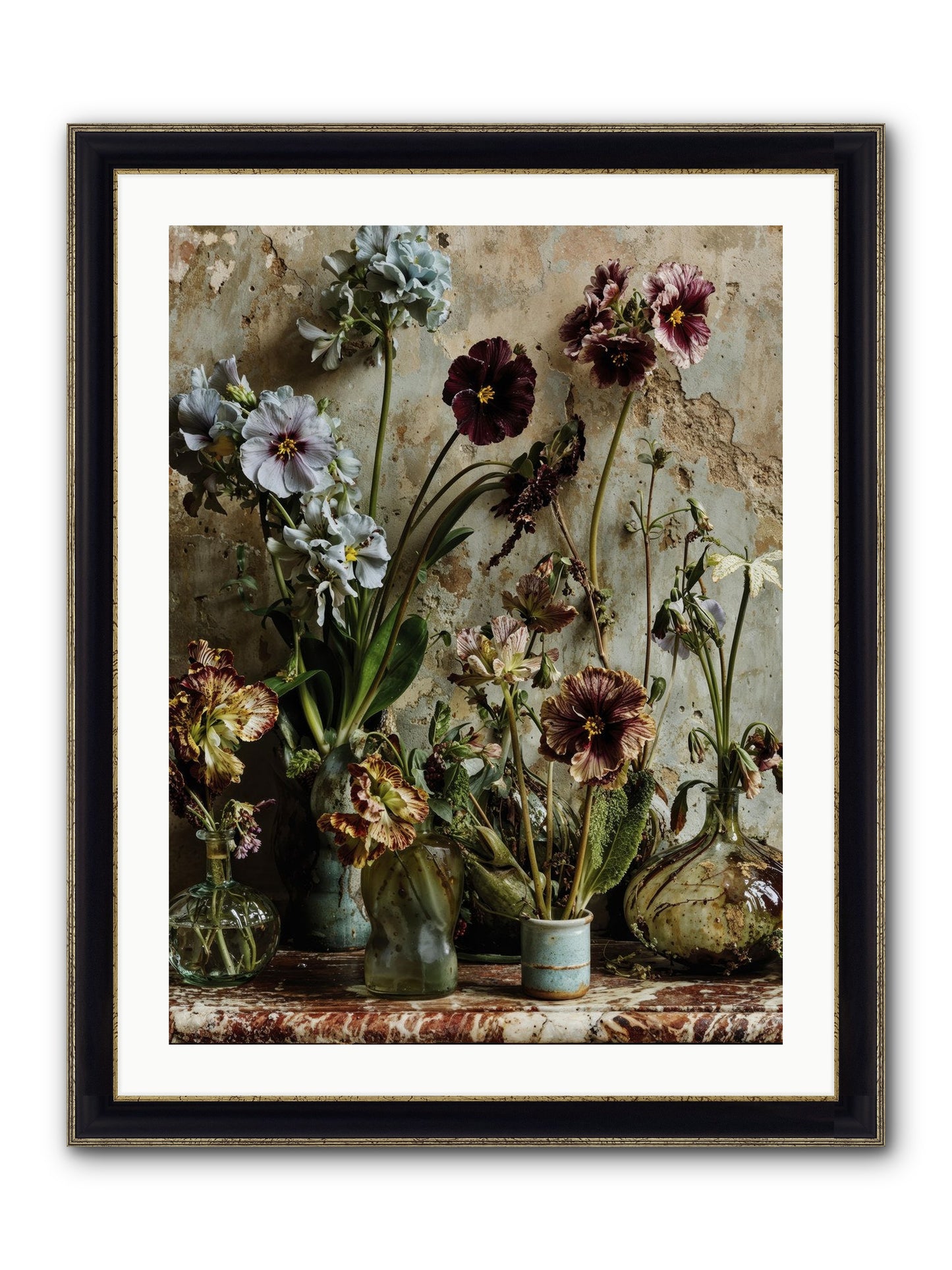 The Space Between Souls Framed Print - Black & Gold 24x32