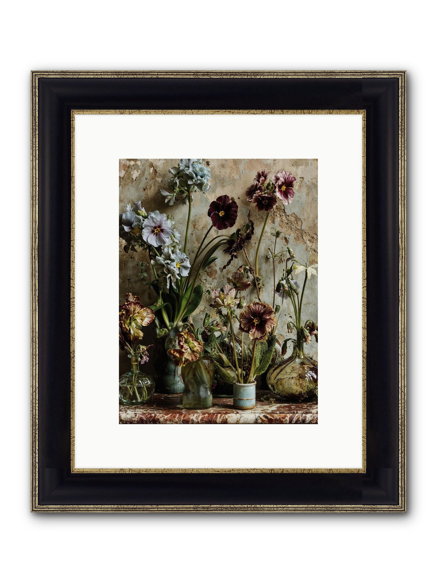 The Space Between Souls Framed Print - Black & Gold 9x12