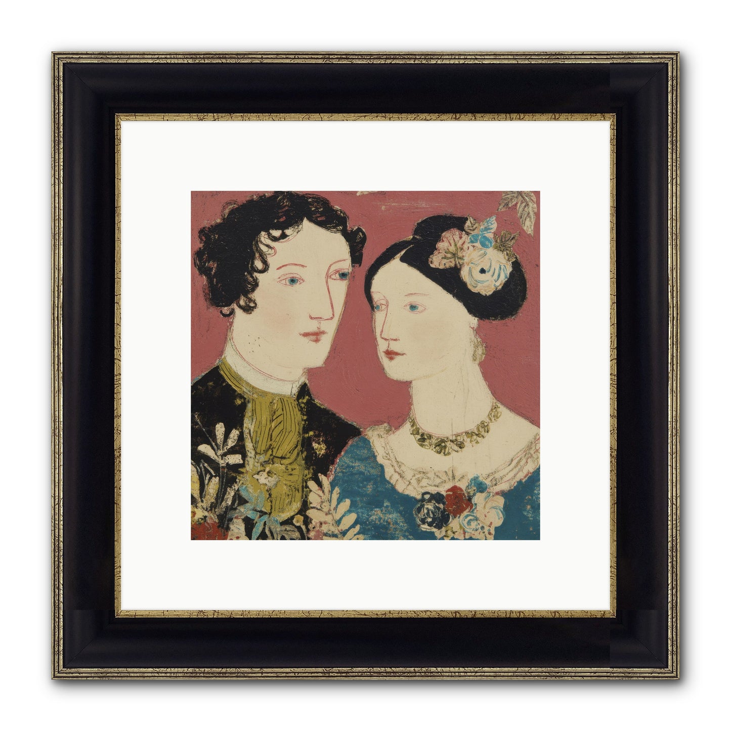 The Space We Share Framed Print - Black & Gold 10x10