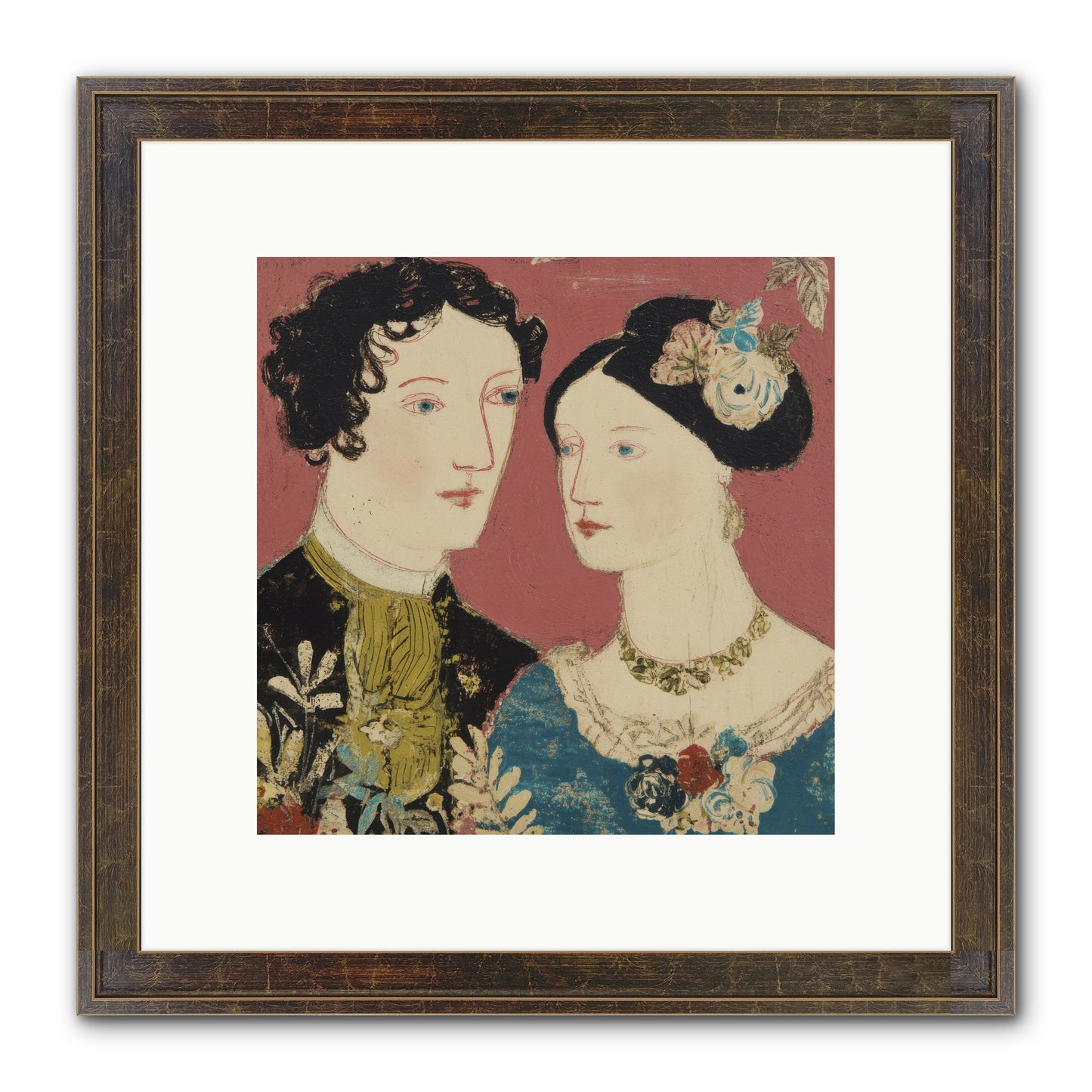 The Space We Share Framed Print - Slimwoods Black/Gold 10x10