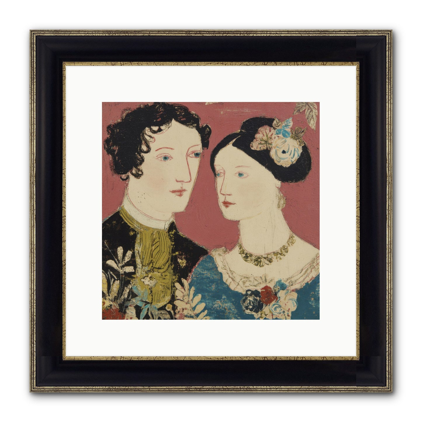 The Space We Share Framed Print - Black & Gold 12x12