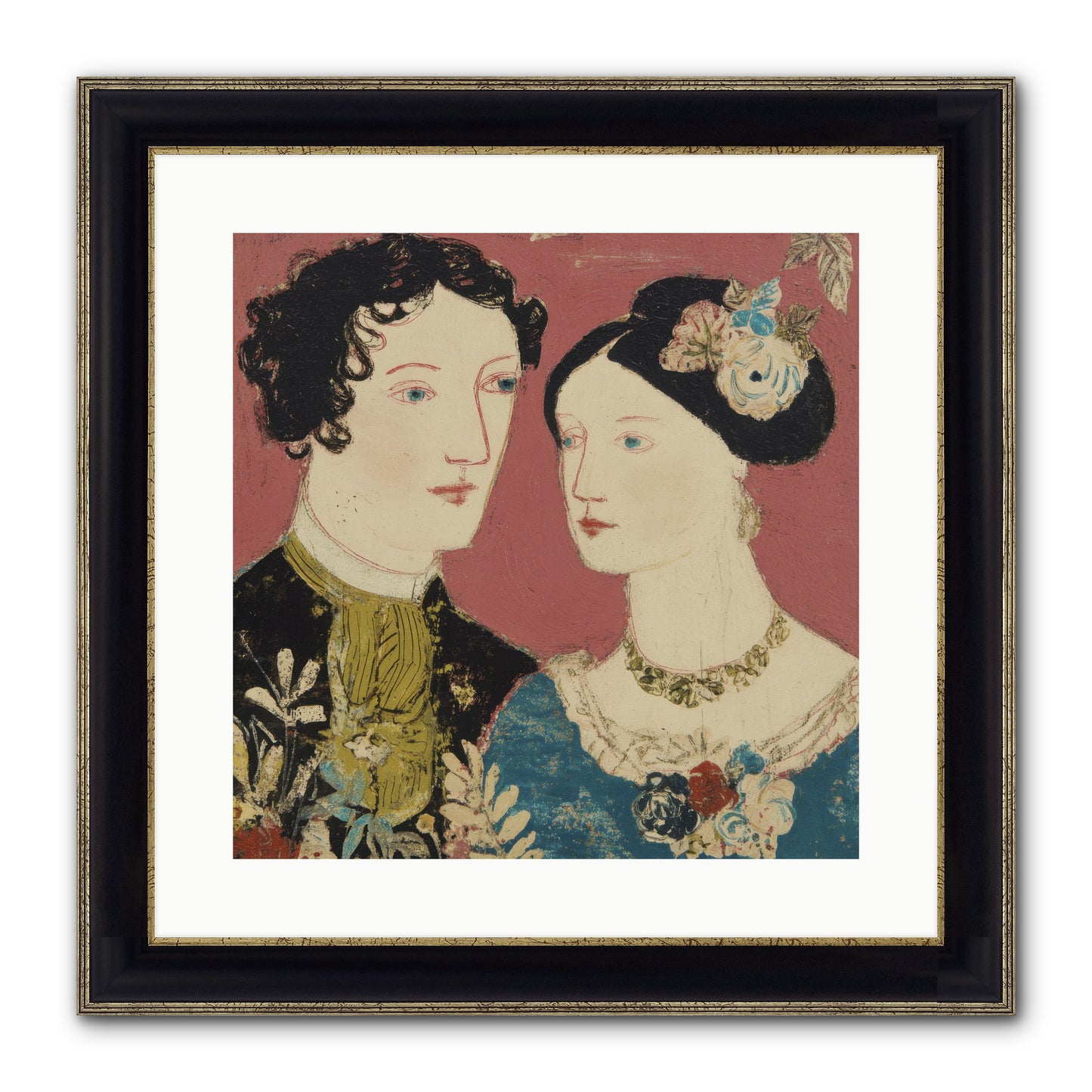 The Space We Share Framed Print - Black & Gold 16x16