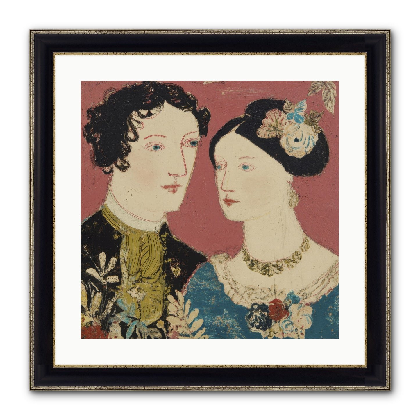 The Space We Share Framed Print - Black & Gold 20x20