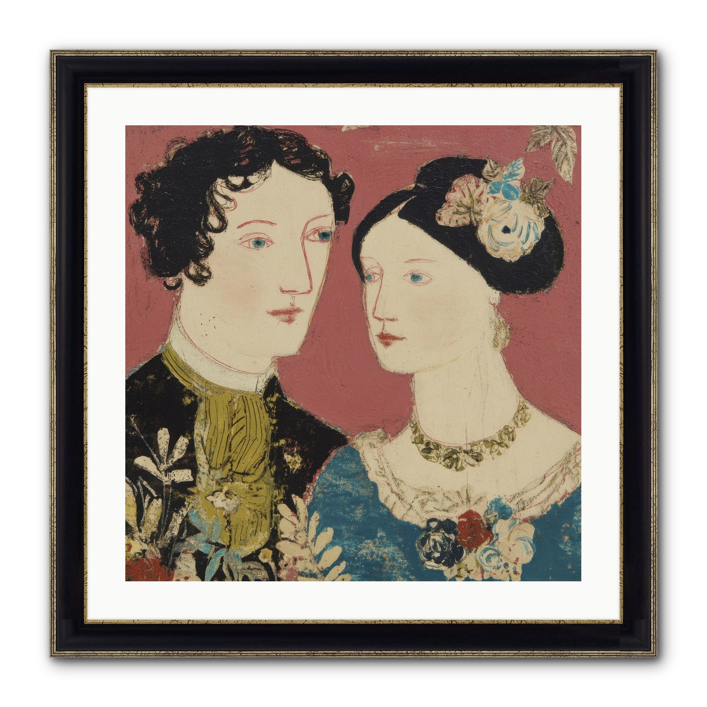 The Space We Share Framed Print - Black & Gold 24x24
