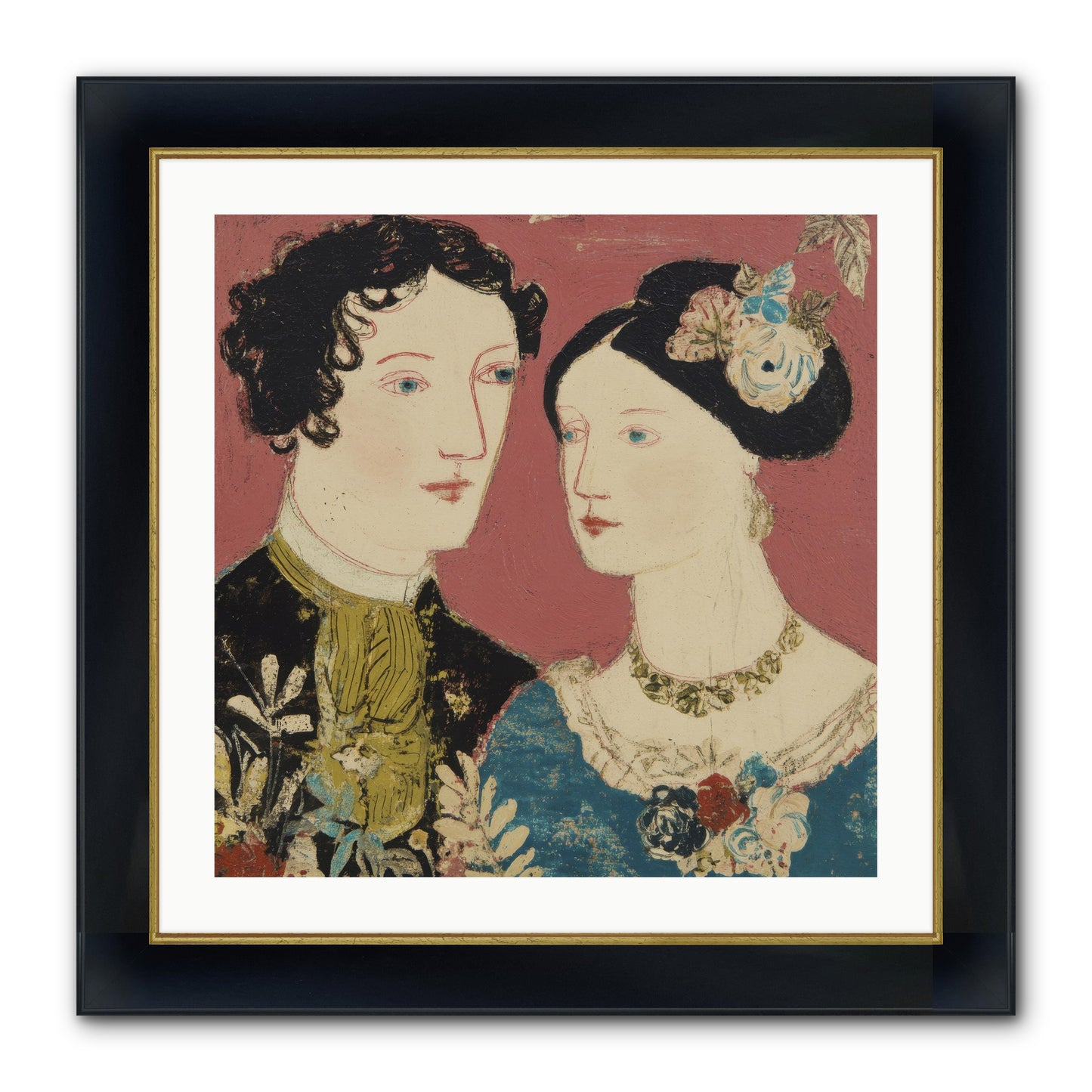 The Space We Share Framed Print - Wide Black w/Gold 24x24