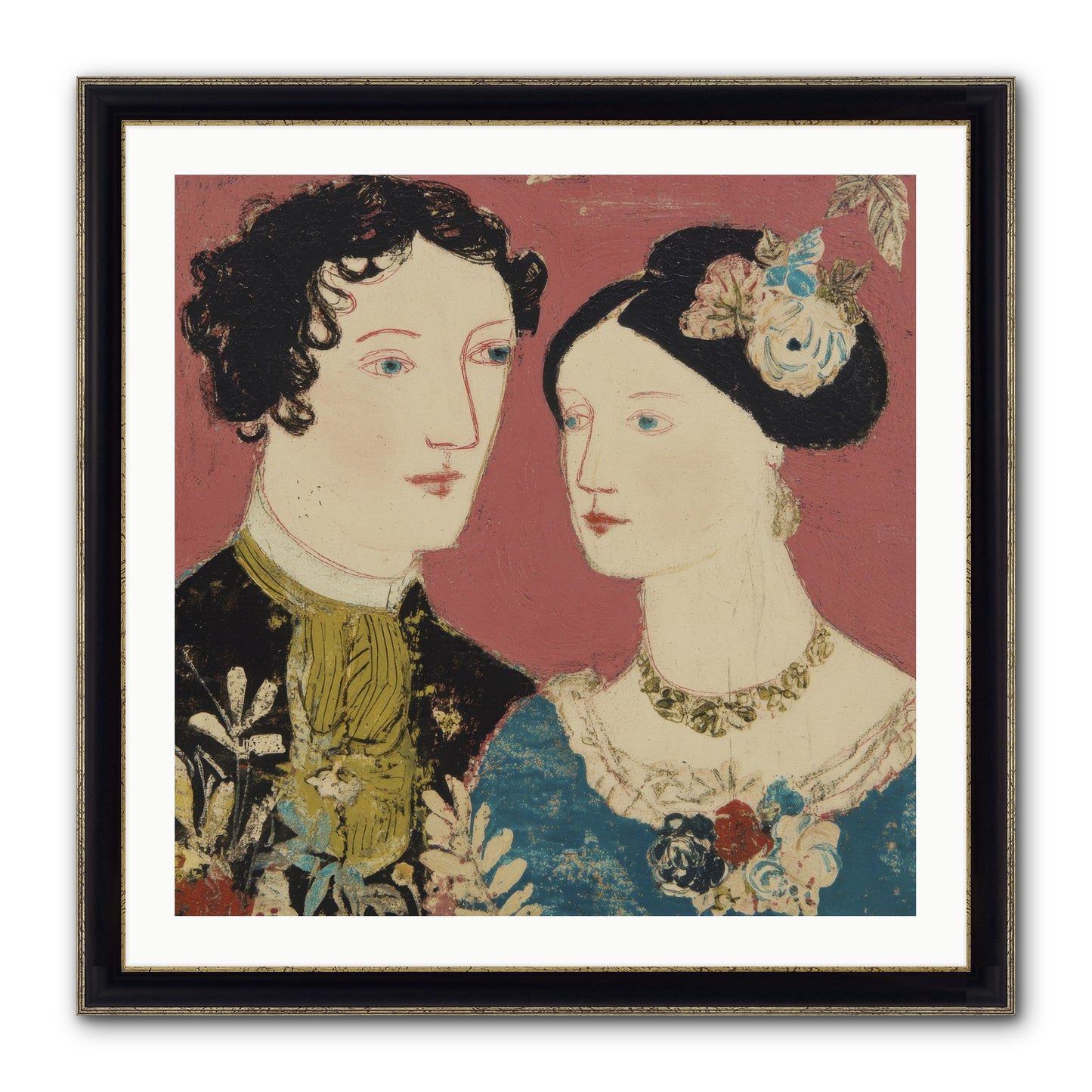 The Space We Share Framed Print - Black & Gold 30x30