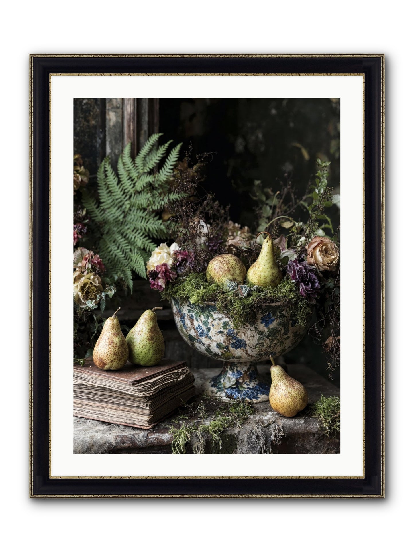 The Spirited Assembly Framed Print - Black & Gold 24x32