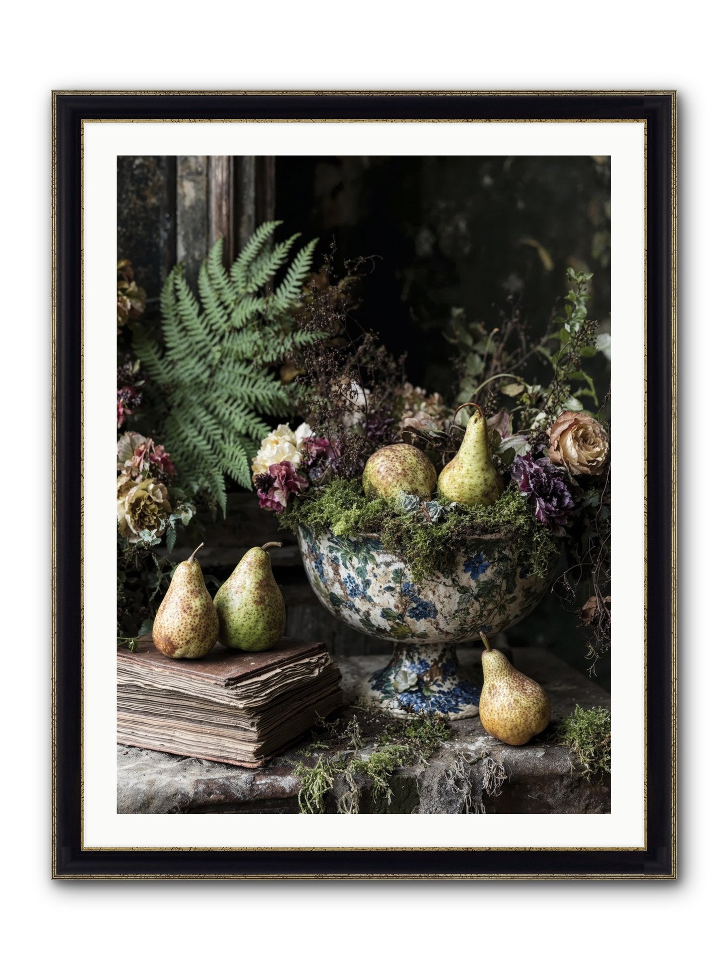 The Spirited Assembly Framed Print - Black & Gold 30x40