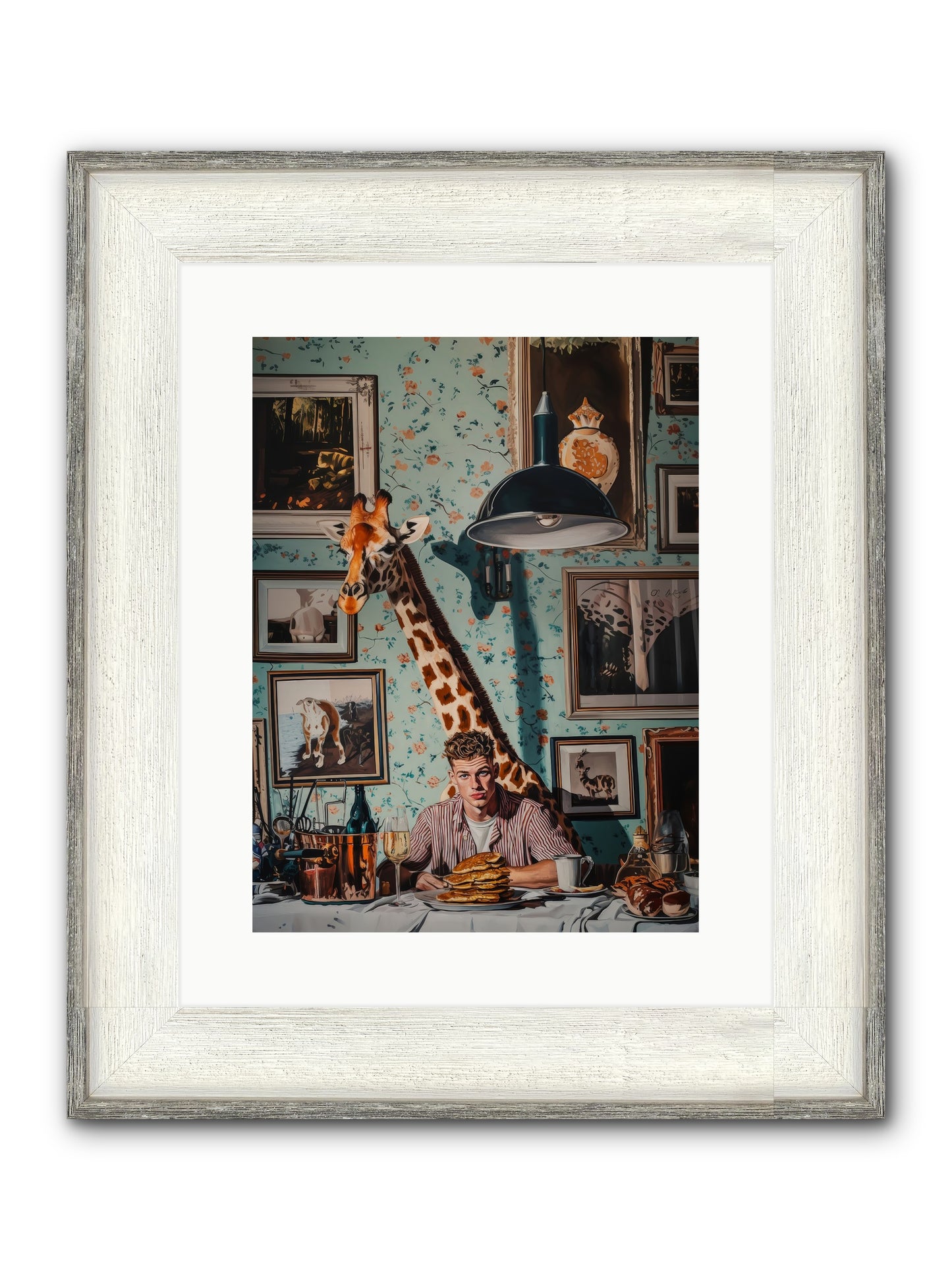 The Spotted Epicurean Framed Print - Driftwood White 12x16