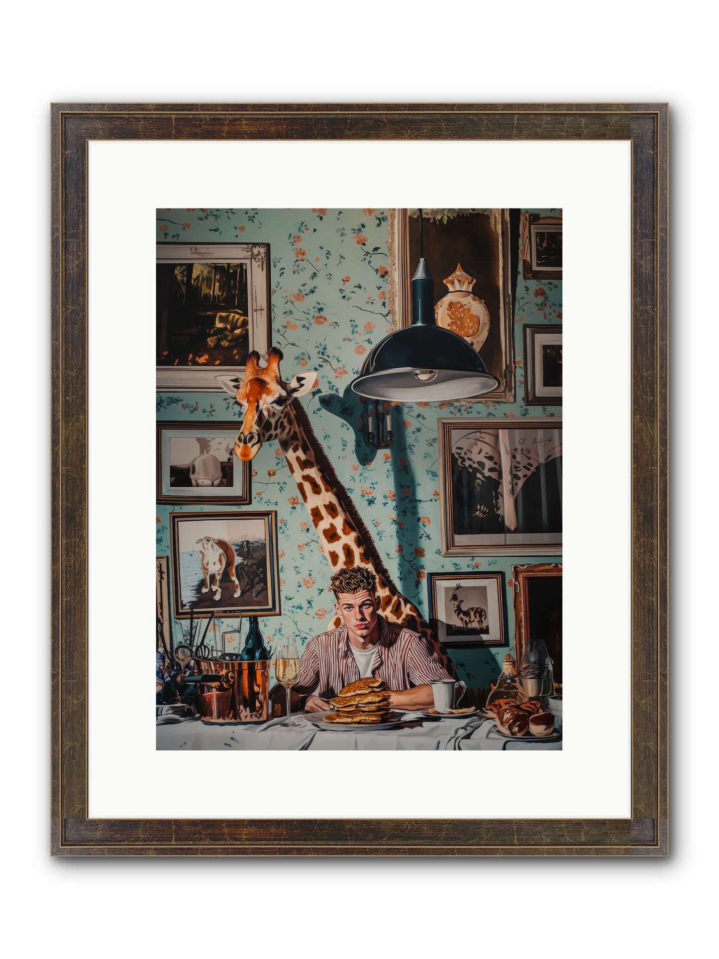 The Spotted Epicurean Framed Print - Slimwoods Black/Gold 12x16