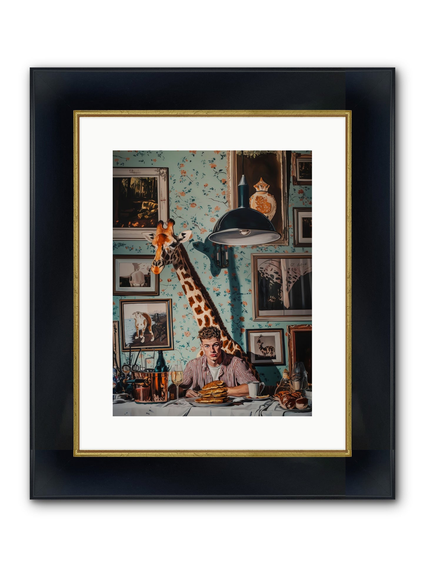 The Spotted Epicurean Framed Print - Wide Black w/Gold 12x16