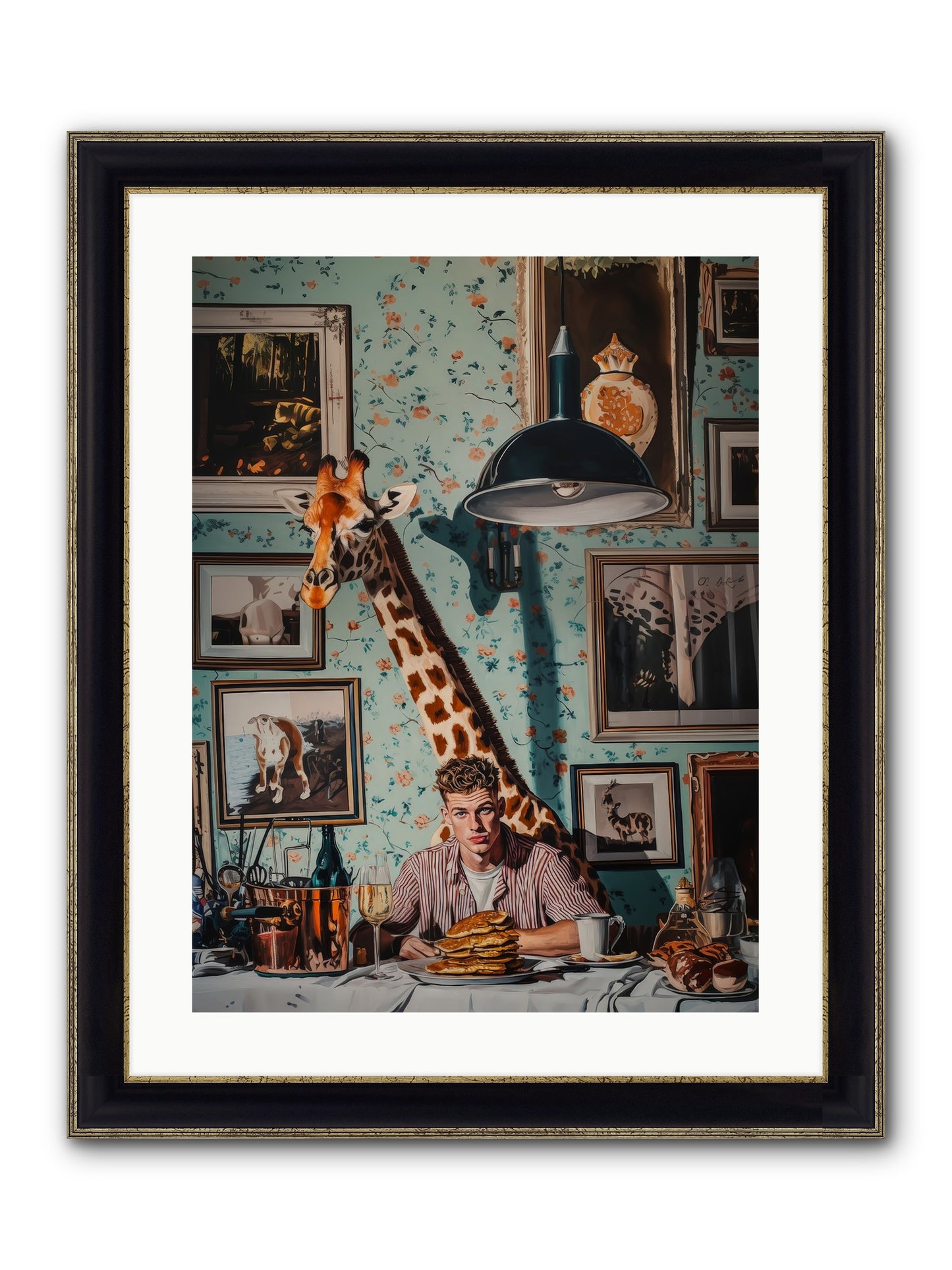 The Spotted Epicurean Framed Print - Black & Gold 18x24