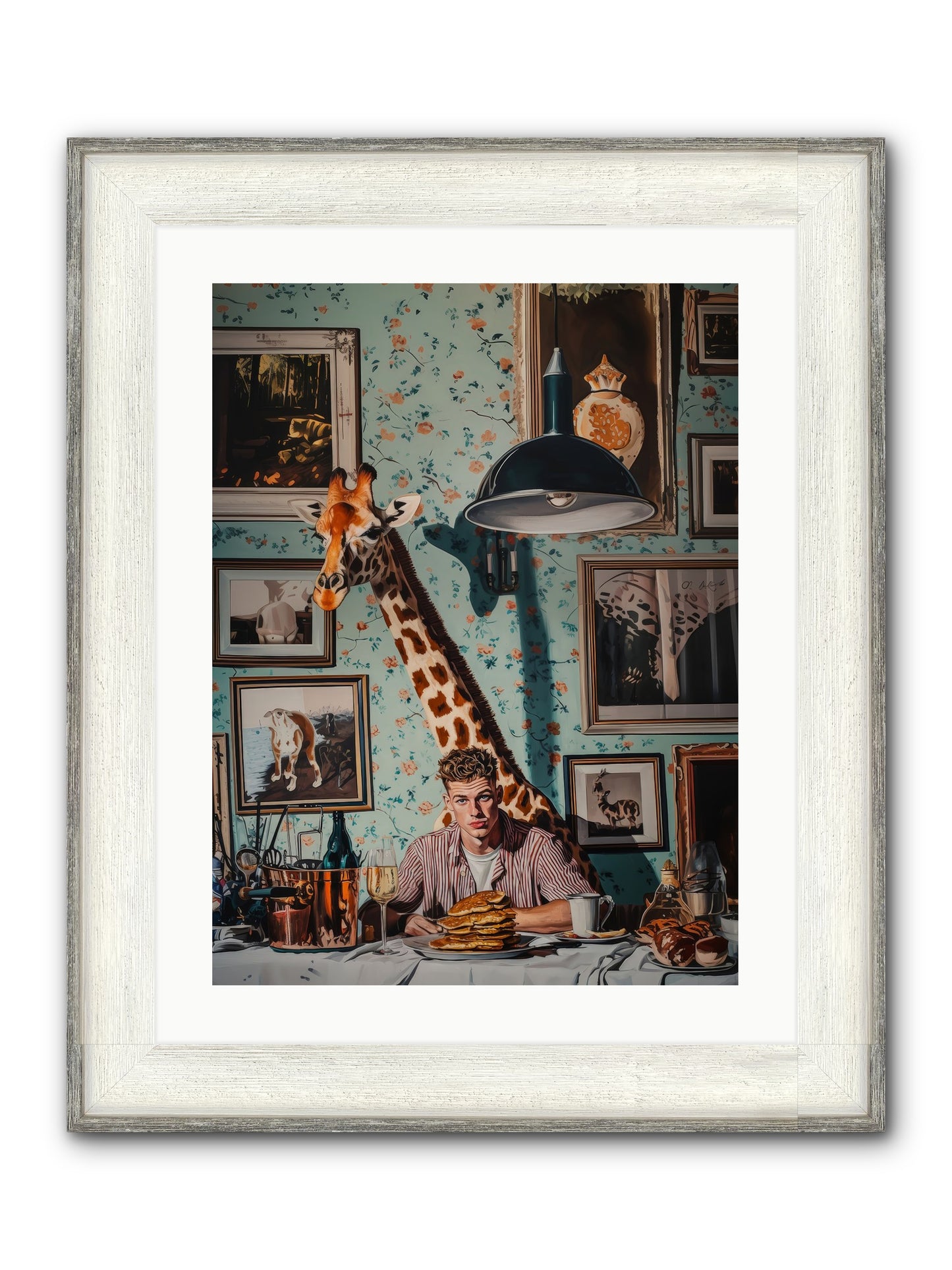 The Spotted Epicurean Framed Print - Driftwood White 18x24