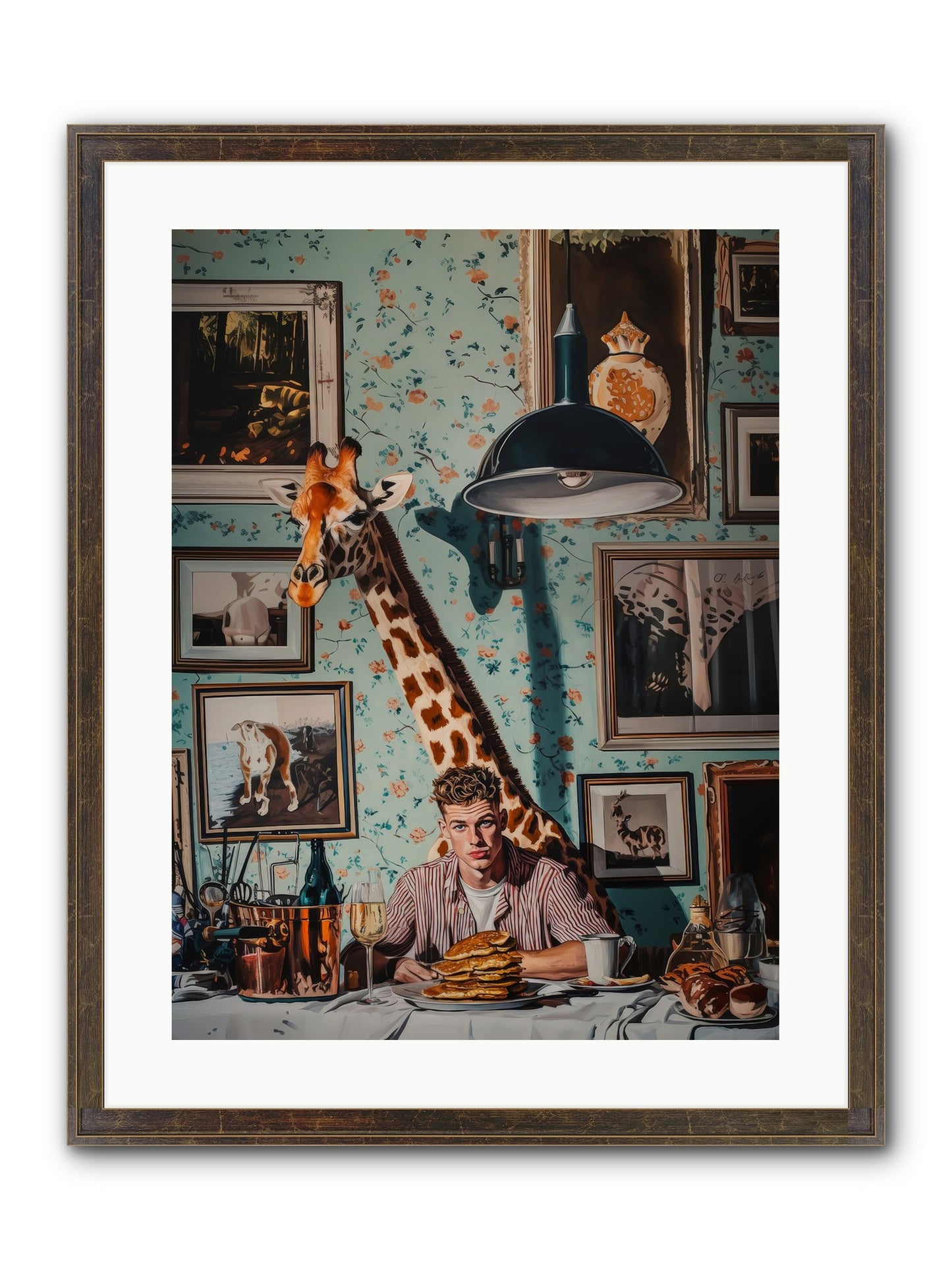 The Spotted Epicurean Framed Print - Slimwoods Black/Gold 18x24