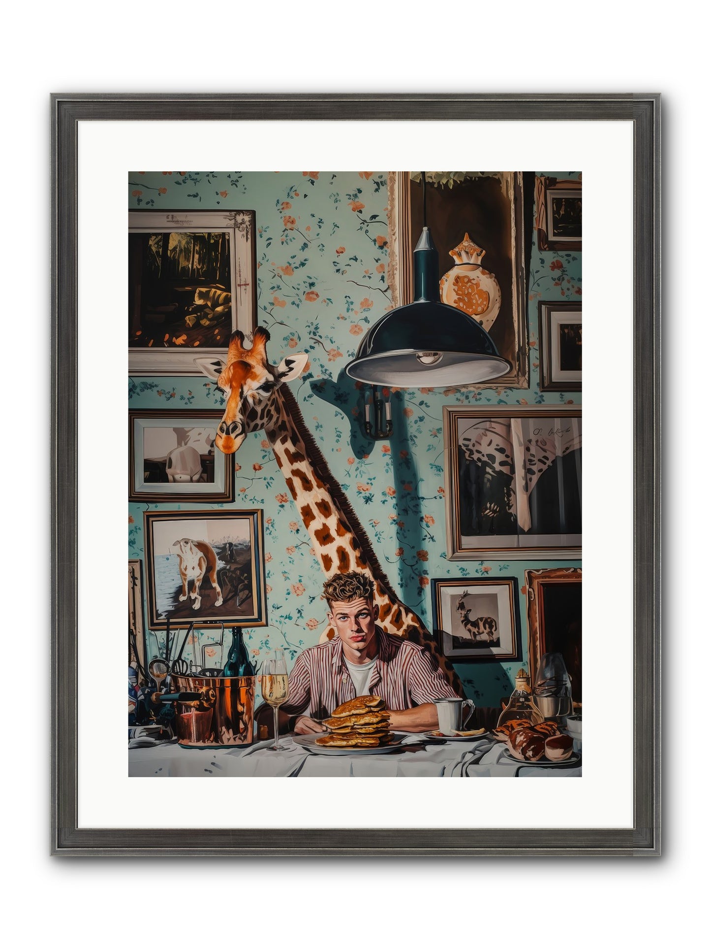 The Spotted Epicurean Framed Print - Slimwoods Black/Silver 18x24