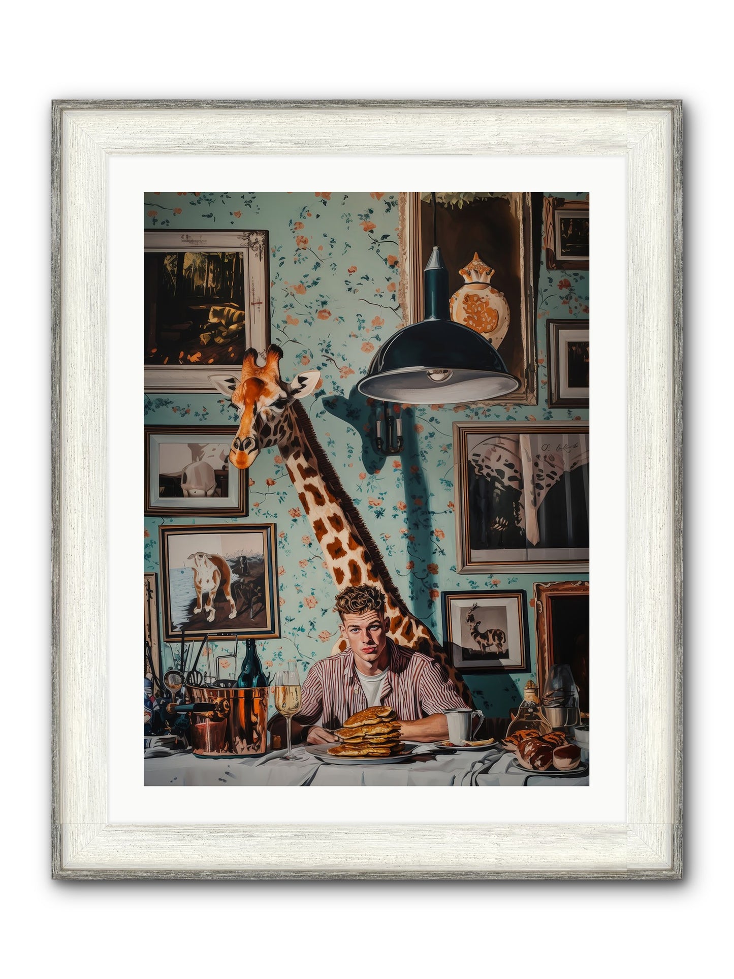 The Spotted Epicurean Framed Print - Driftwood White 24x32