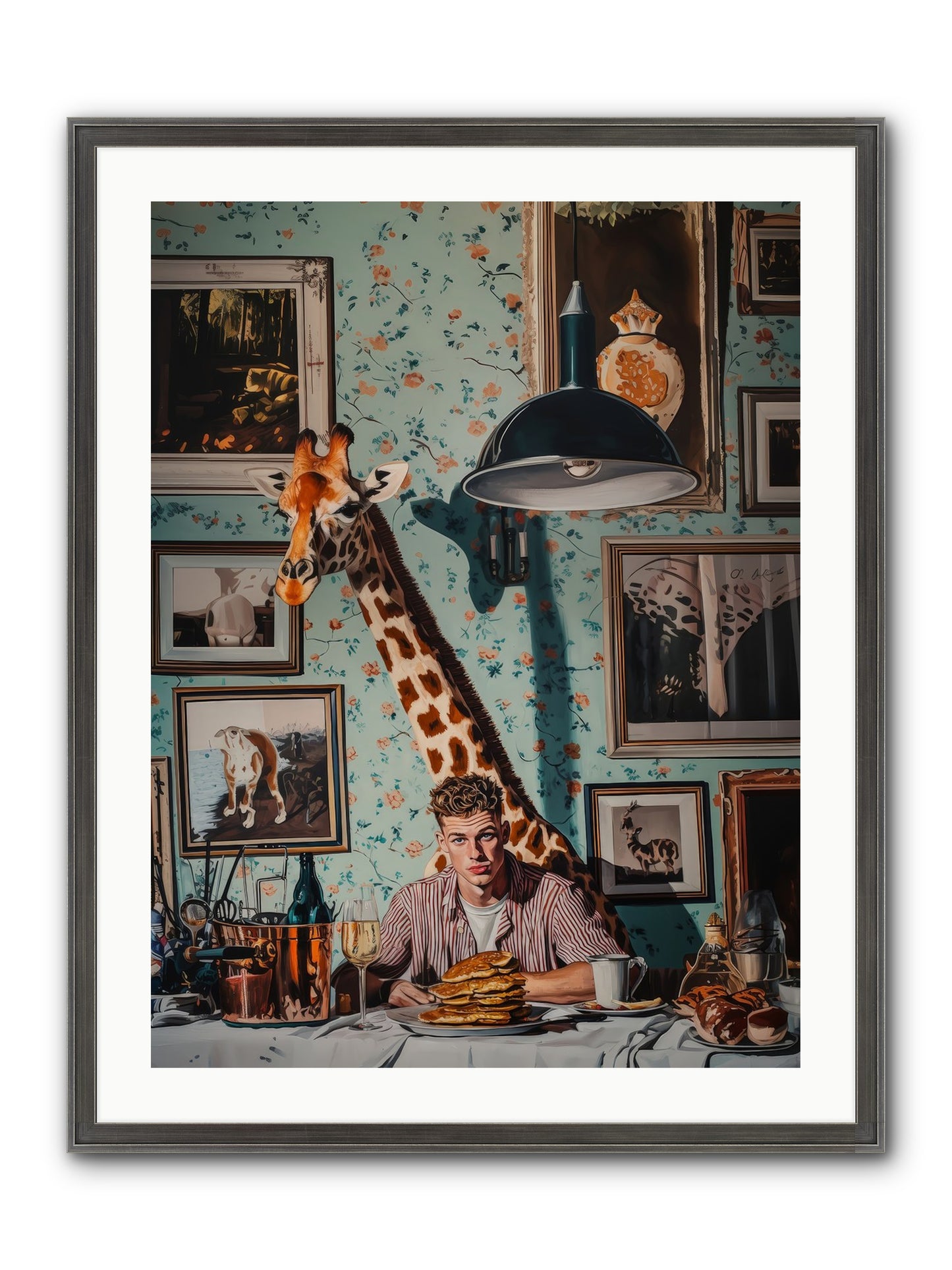 The Spotted Epicurean Framed Print - Slimwoods Black/Silver 24x32