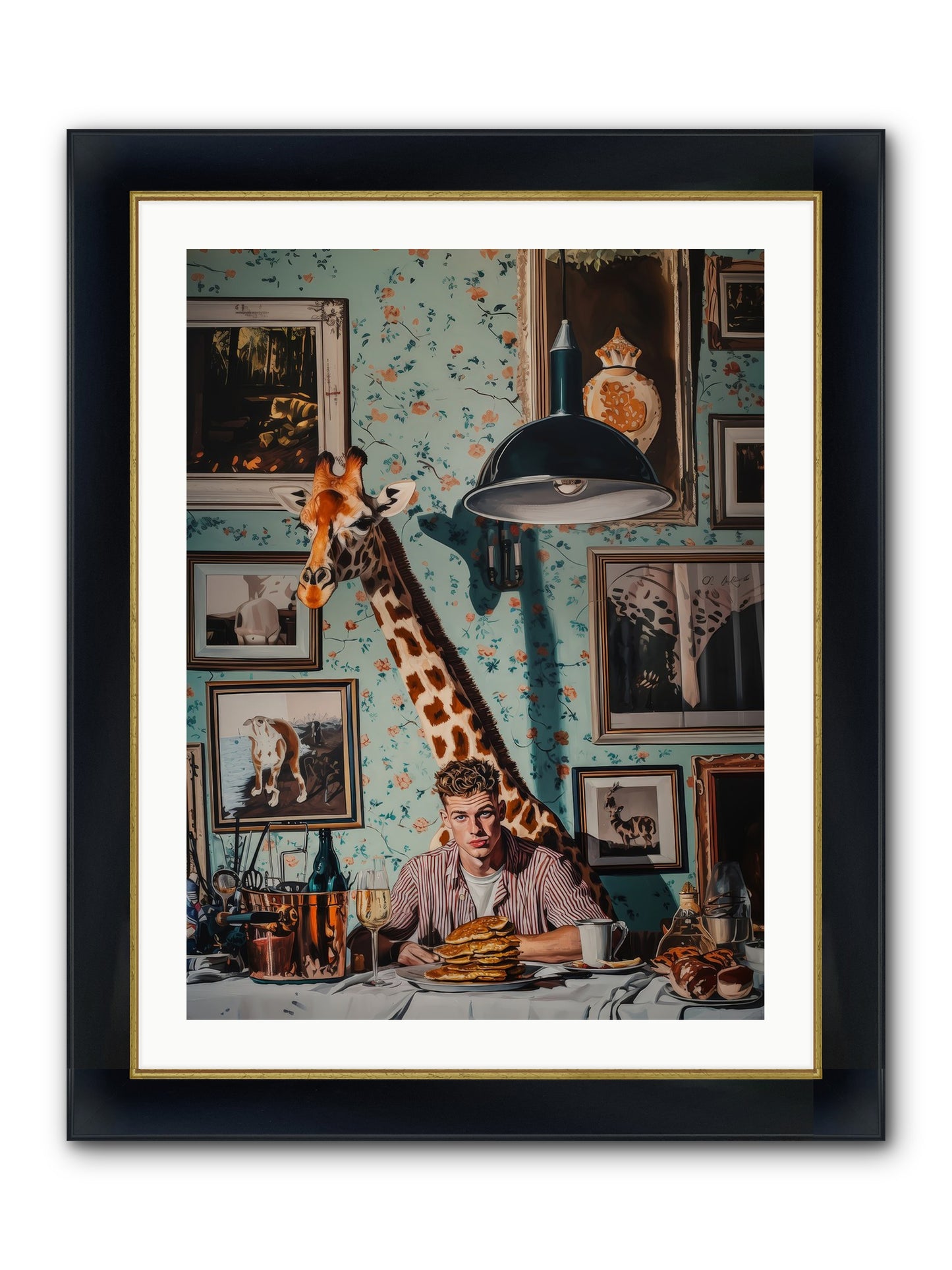 The Spotted Epicurean Framed Print - Wide Black w/Gold 24x32