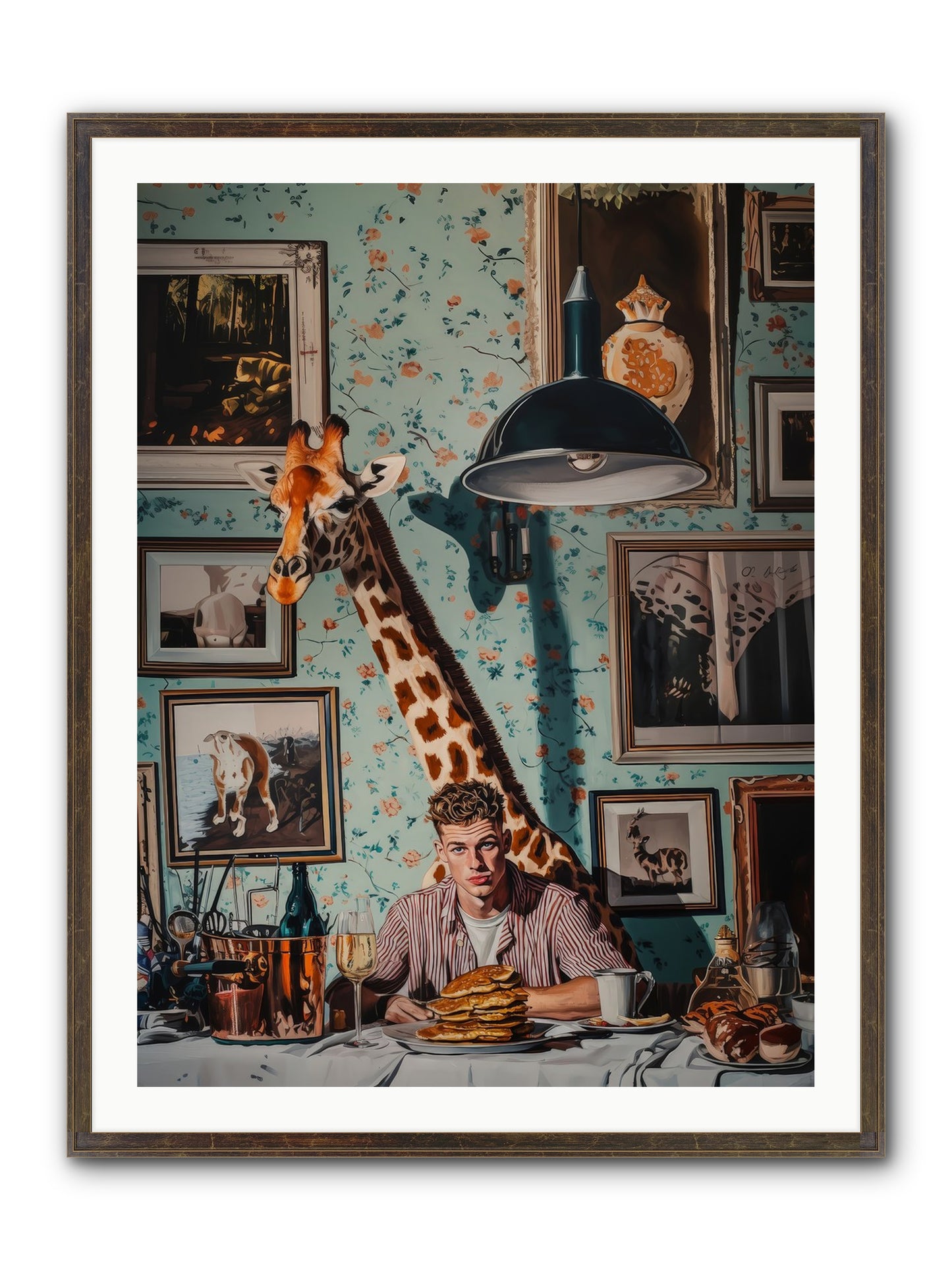 The Spotted Epicurean Framed Print - Slimwoods Black/Gold 30x40