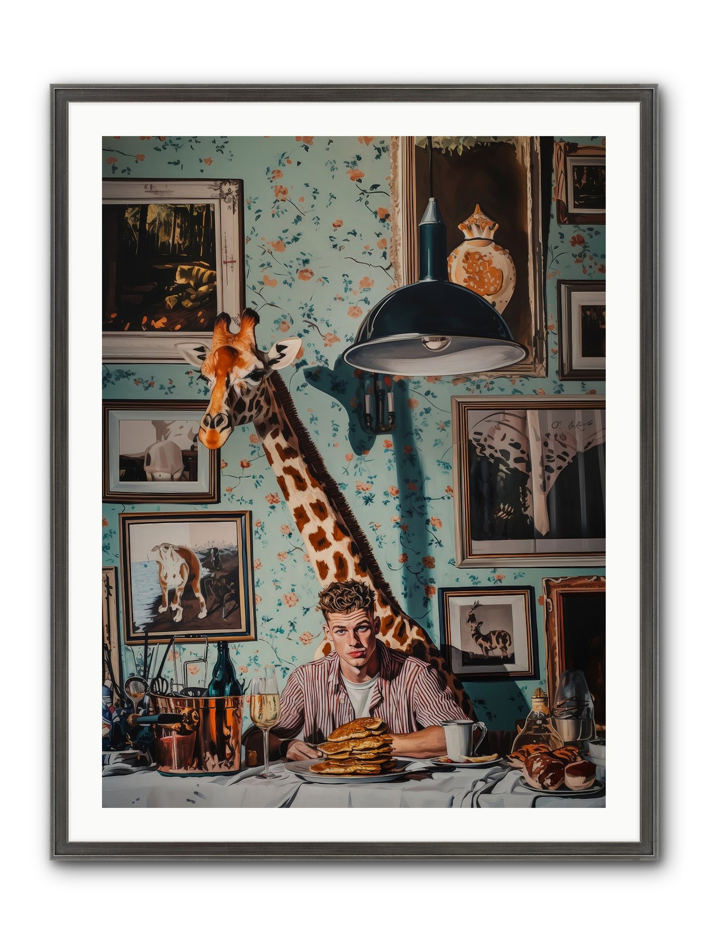 The Spotted Epicurean Framed Print - Slimwoods Black/Silver 30x40