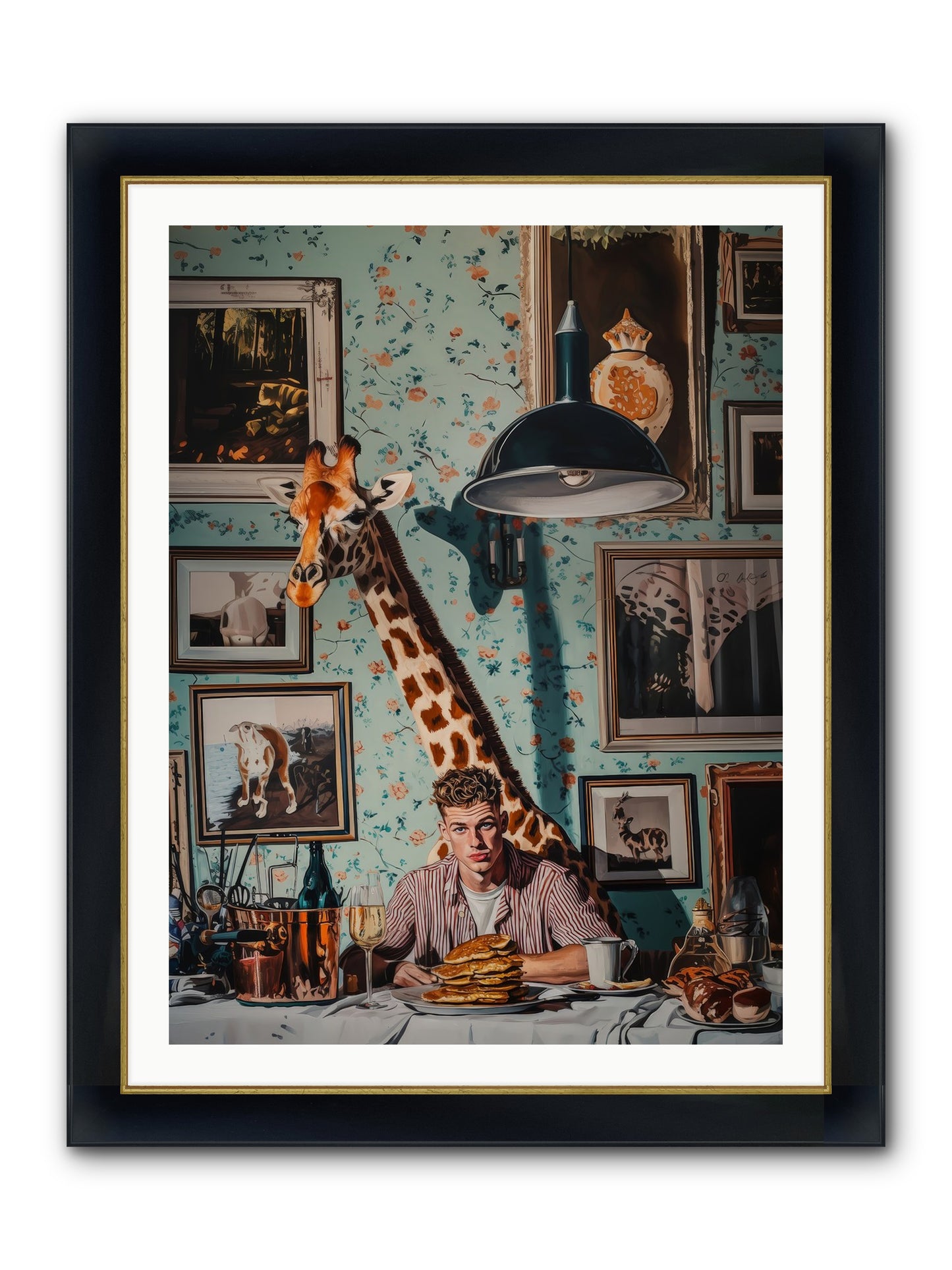 The Spotted Epicurean Framed Print - Wide Black w/Gold 30x40