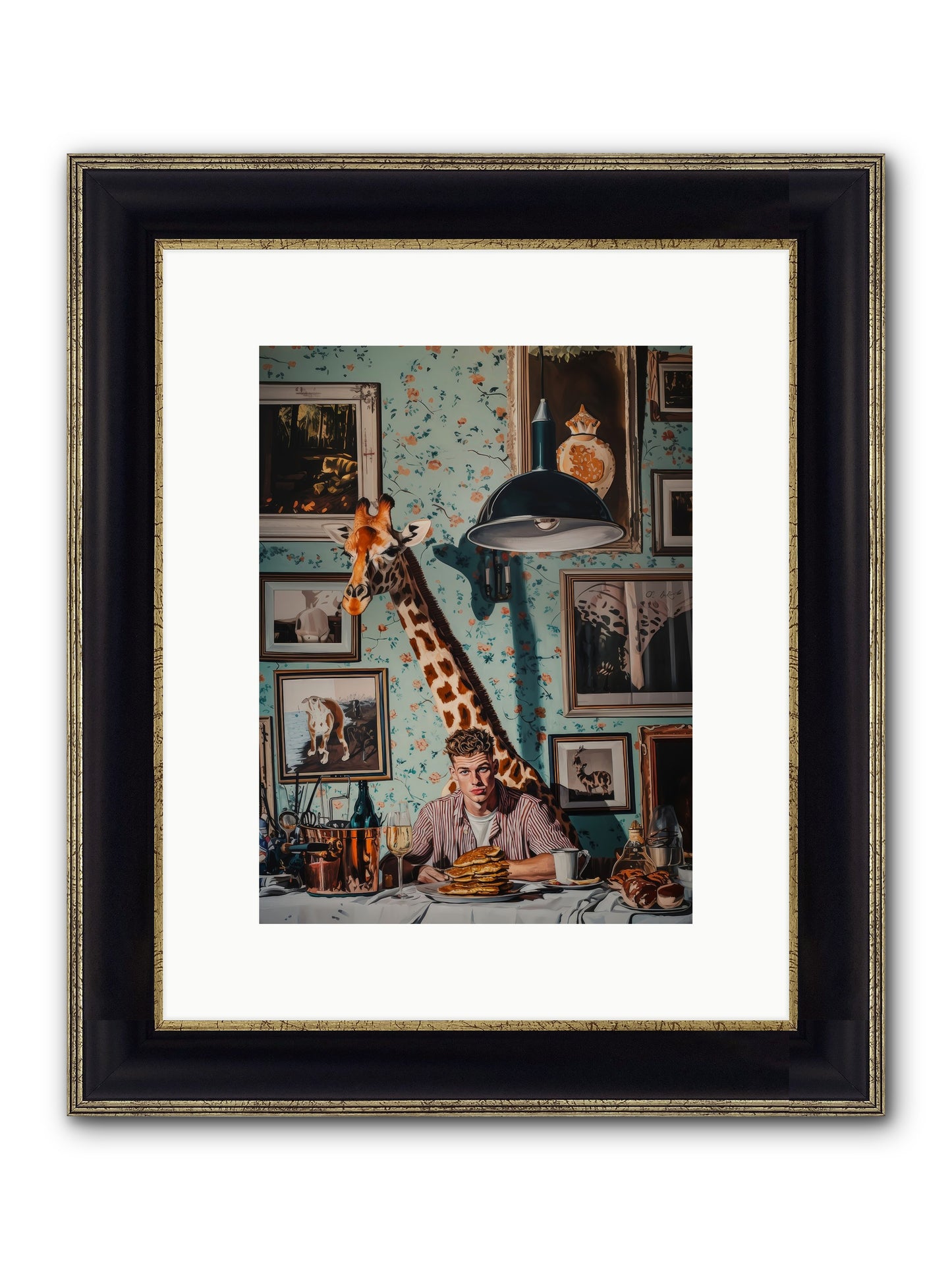 The Spotted Epicurean Framed Print - Black & Gold 9x12