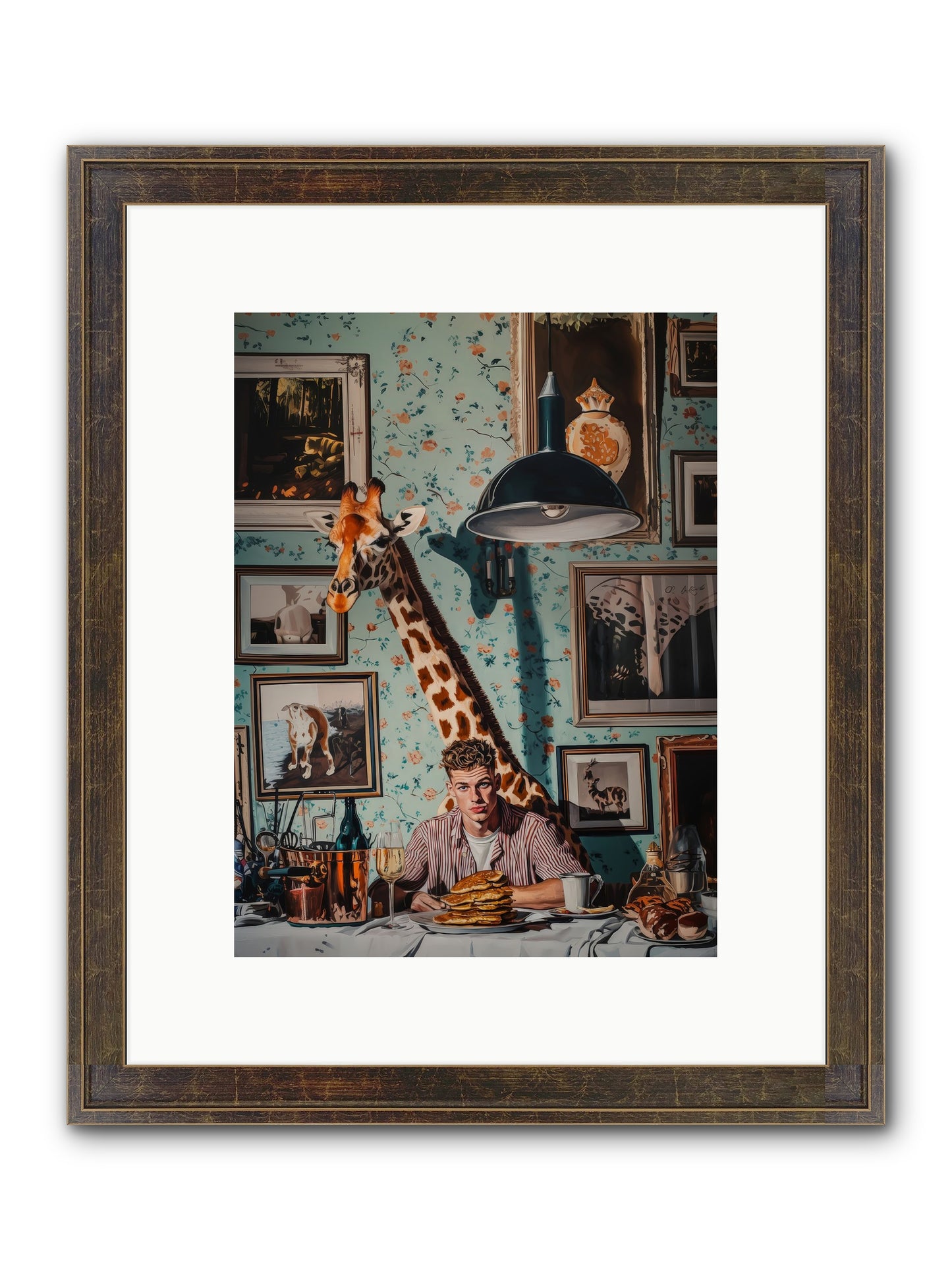 The Spotted Epicurean Framed Print - Slimwoods Black/Gold 9x12