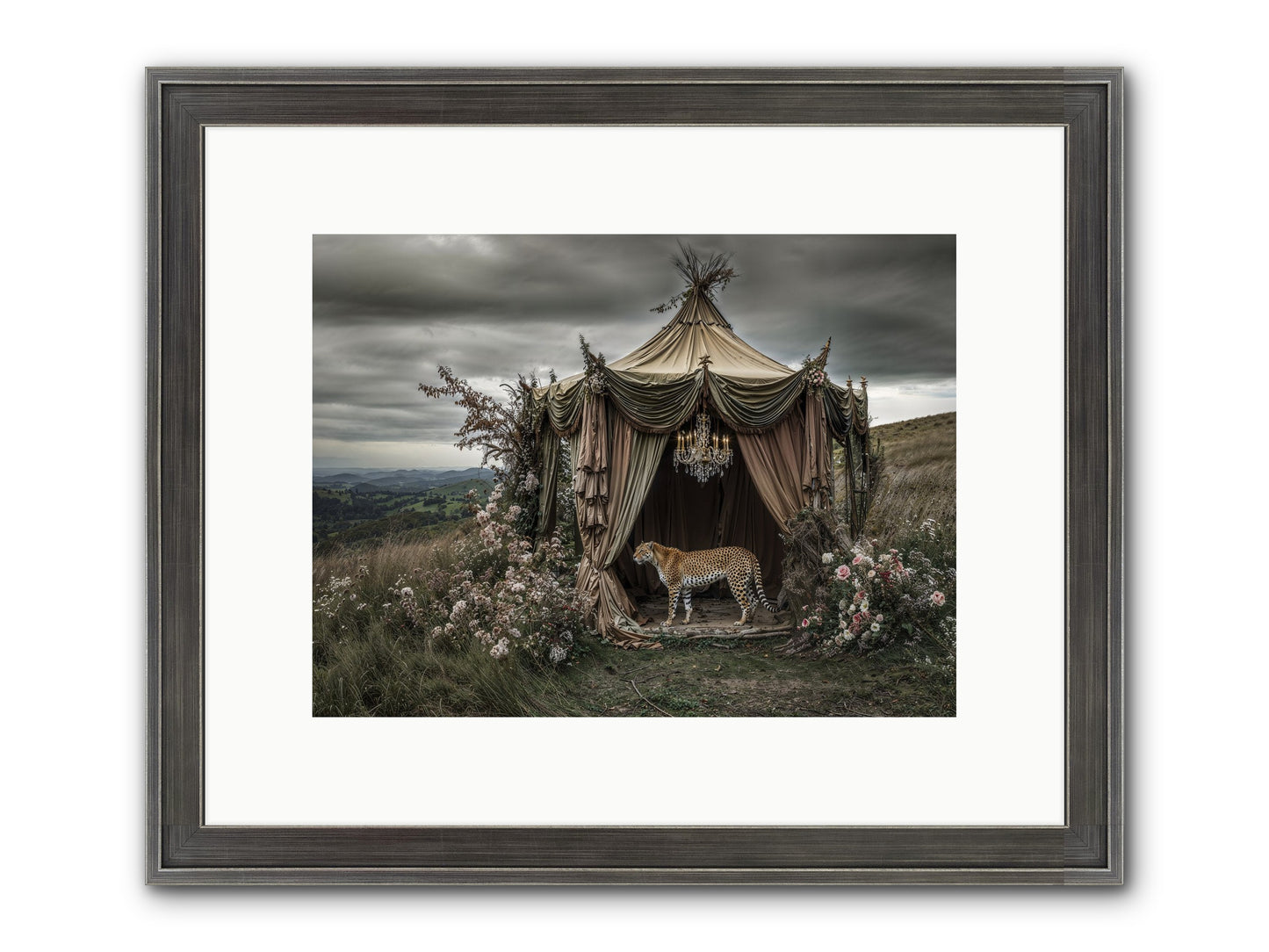 The Still Meadow Framed Print - Slimwoods Black/Silver 12x9