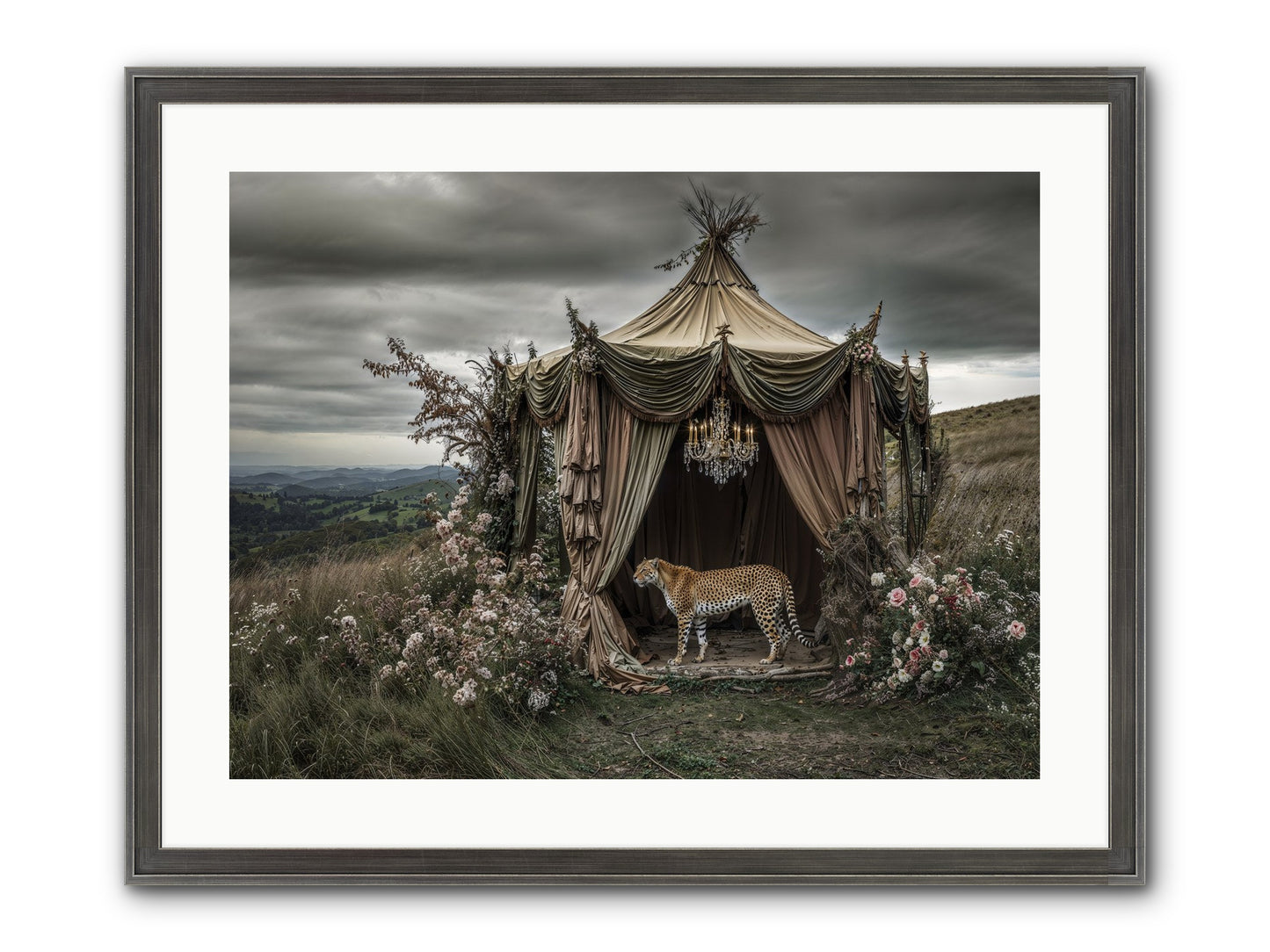 The Still Meadow Framed Print - Slimwoods Black/Silver 24x18