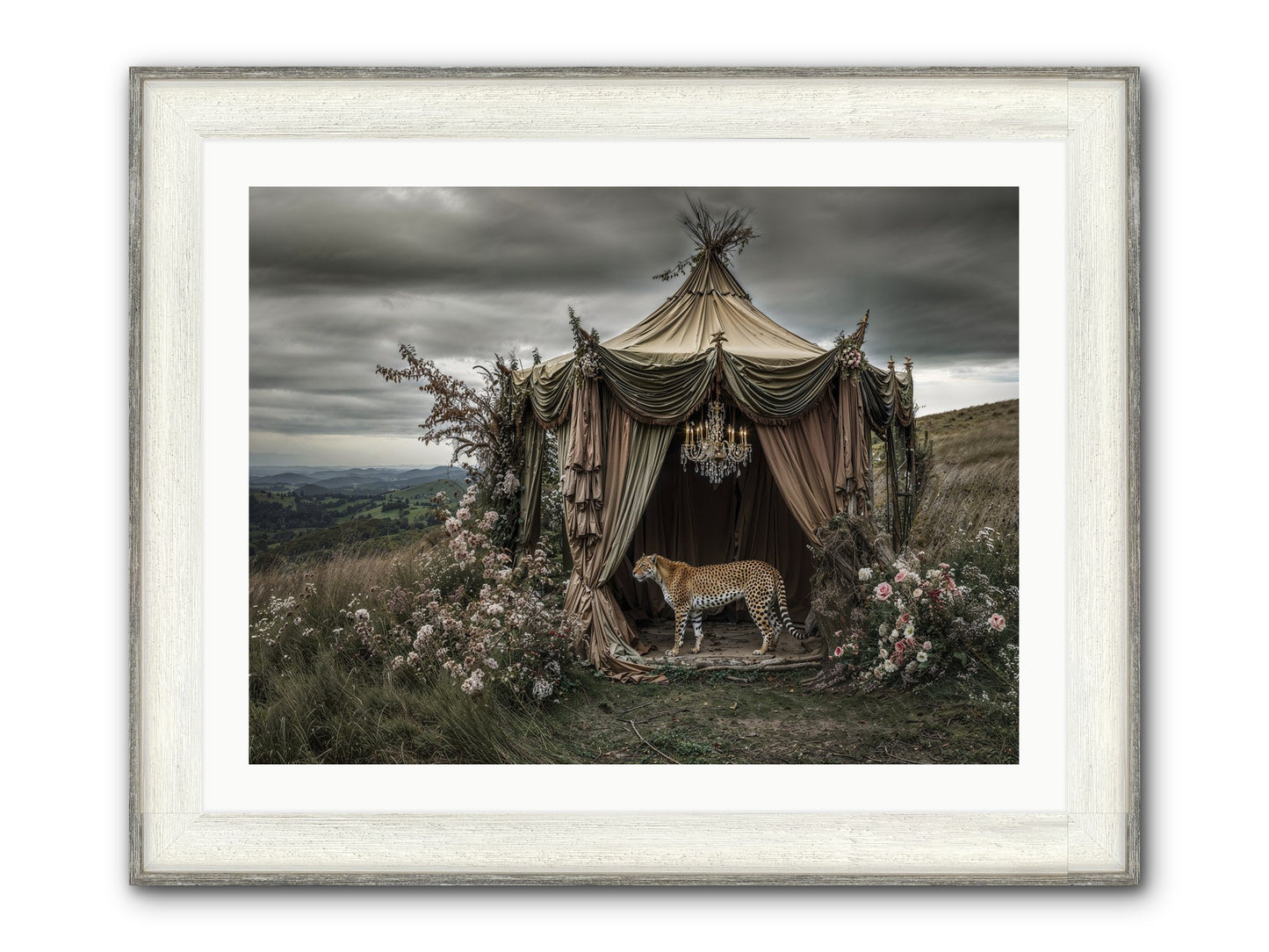 The Still Meadow Framed Print - Driftwood White 32x24