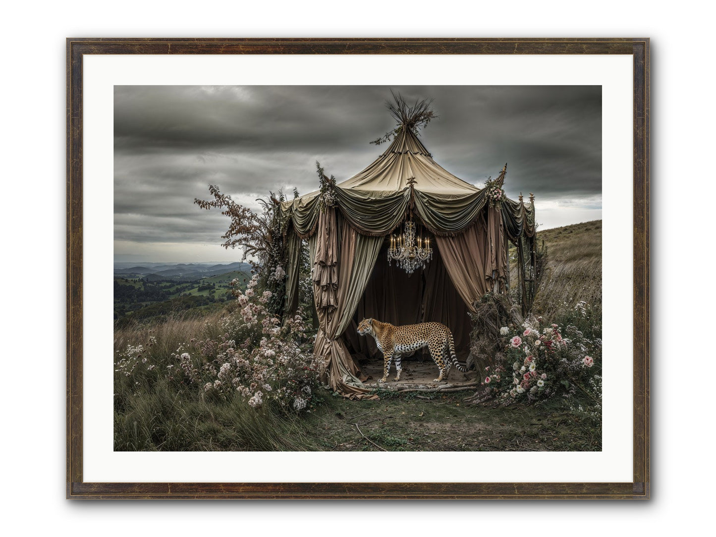 The Still Meadow Framed Print - Slimwoods Black/Gold 32x24