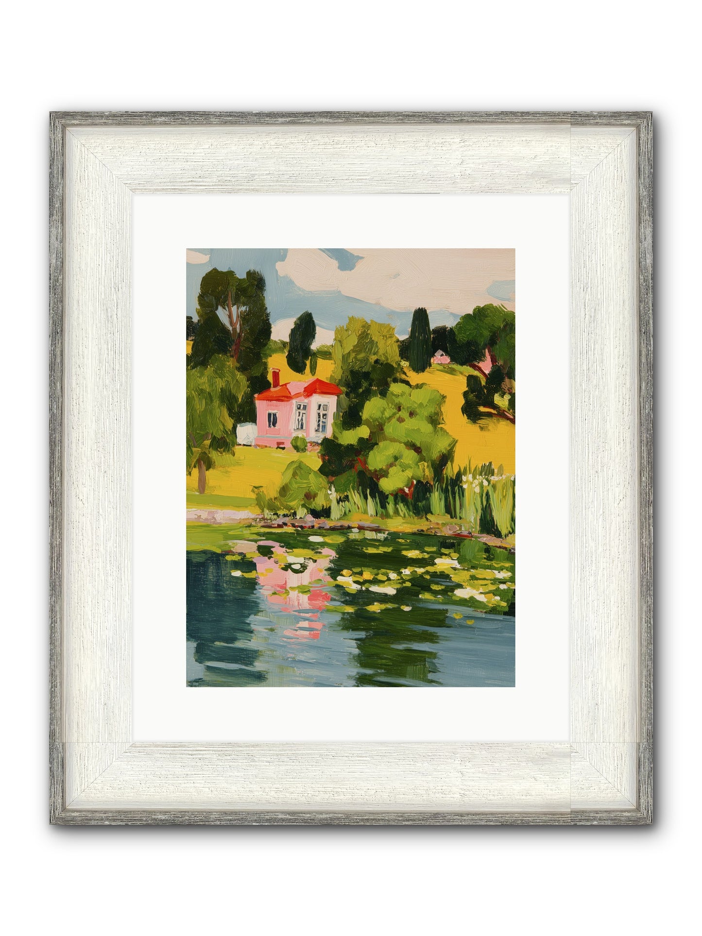 The Summer House Framed Print - Driftwood White 12x16