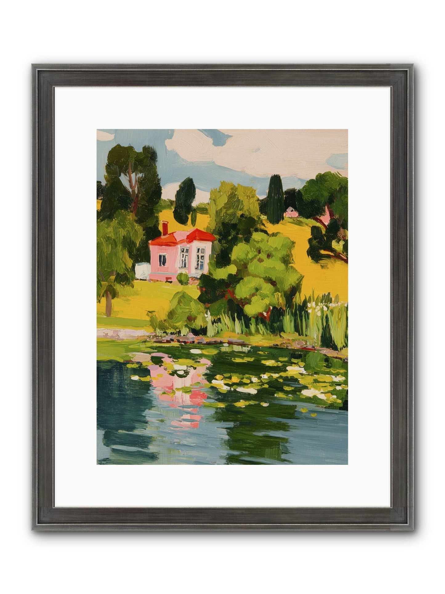 The Summer House Framed Print - Slimwoods Black/Silver 12x16