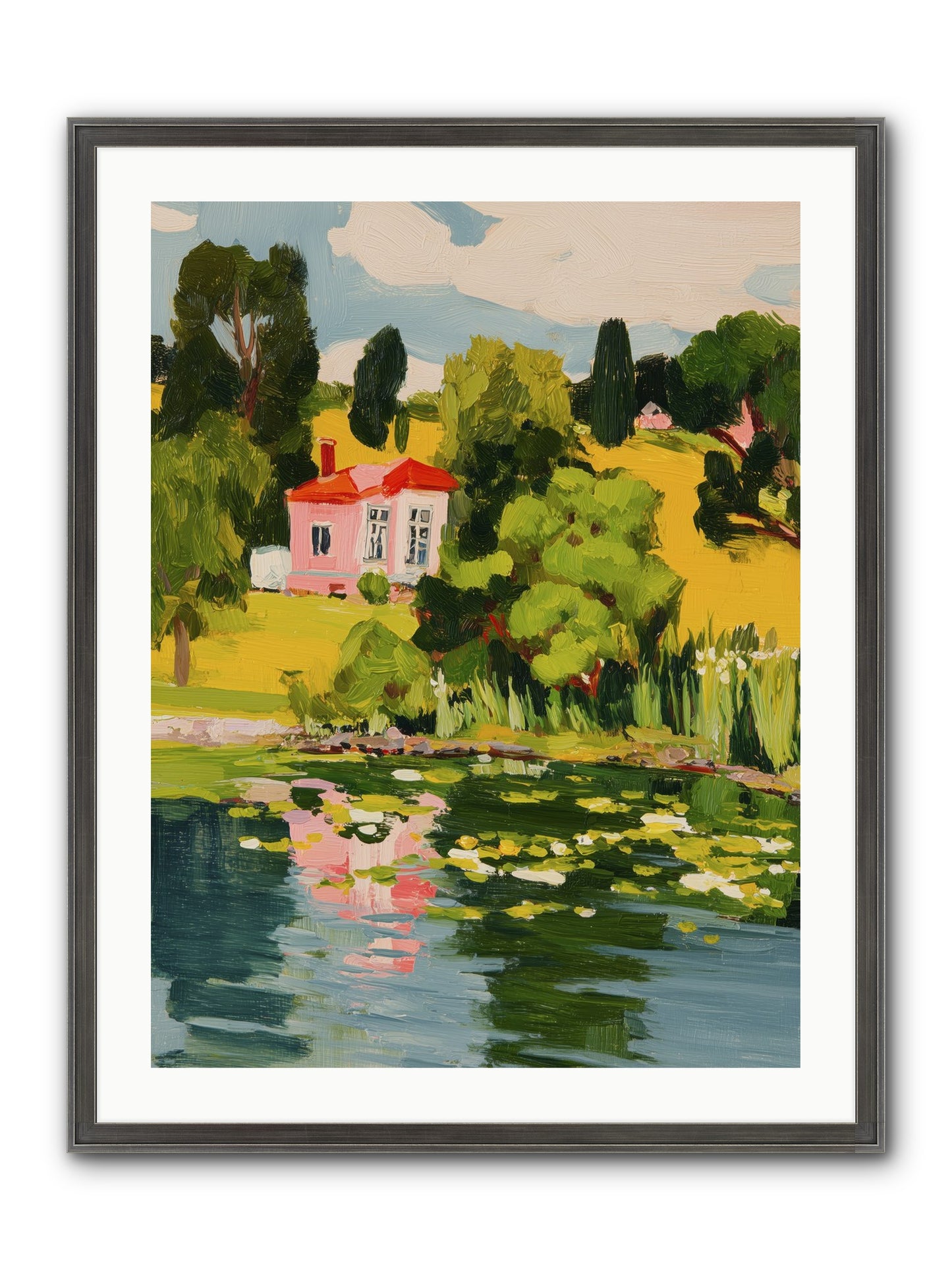The Summer House Framed Print - Slimwoods Black/Silver 24x32