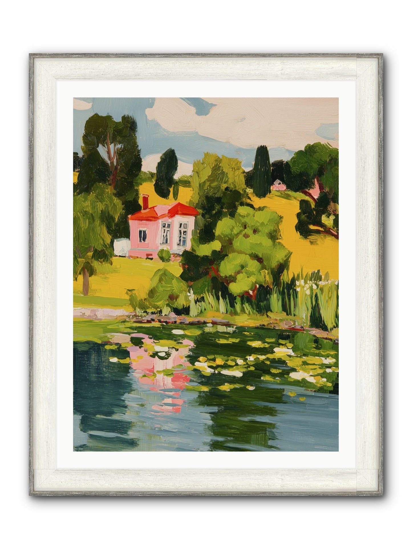 The Summer House Framed Print - Driftwood White 30x40