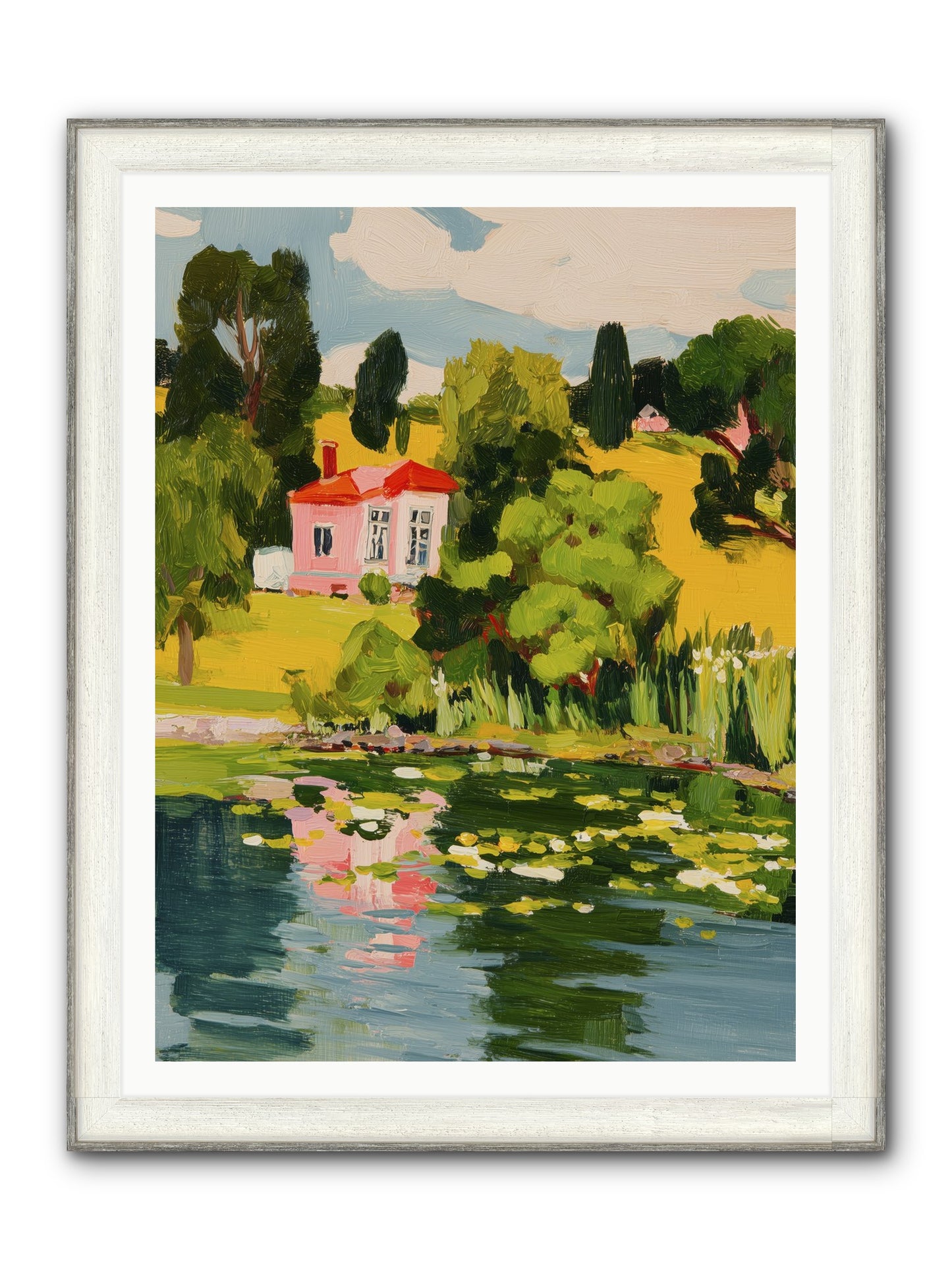 The Summer House Framed Print - Driftwood White 36x48