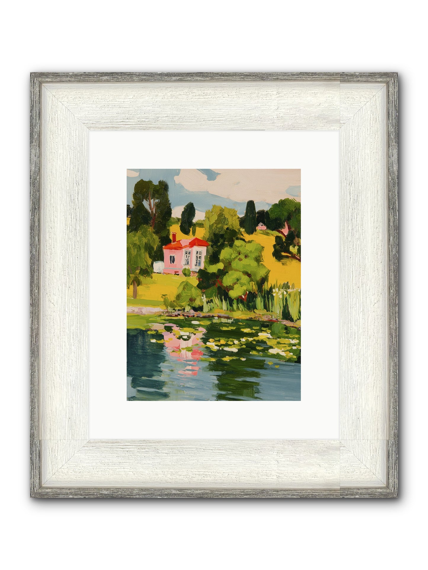 The Summer House Framed Print - Driftwood White 9x12