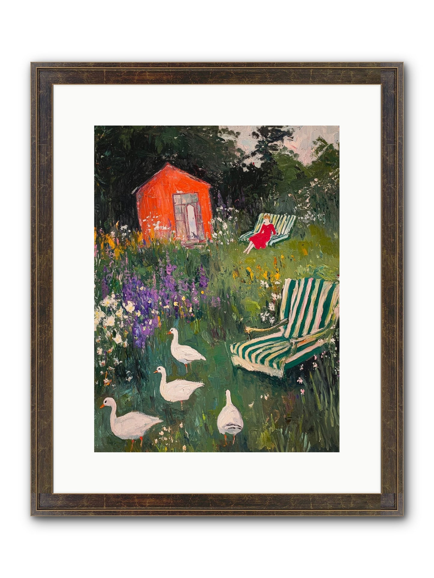The Summer Months Framed Print - Slimwoods Black/Gold 12x16